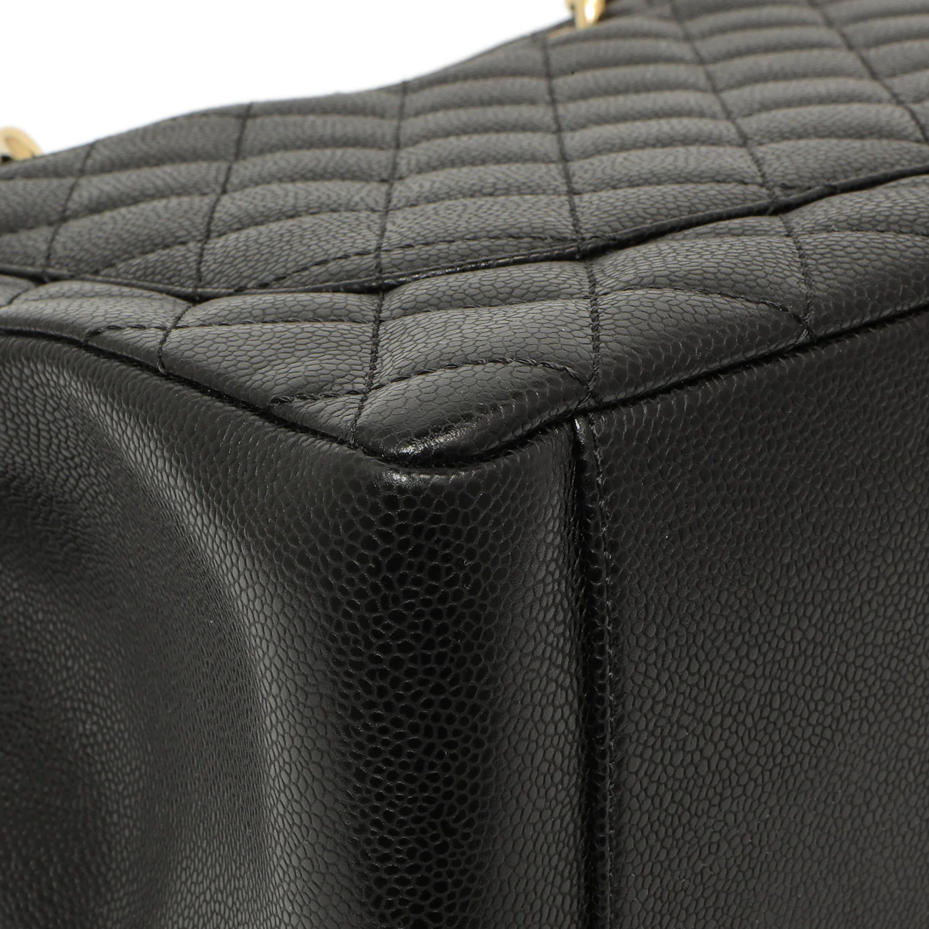 Chanel Black Quilted Caviar Grand Shopping Tote GST - Image 6