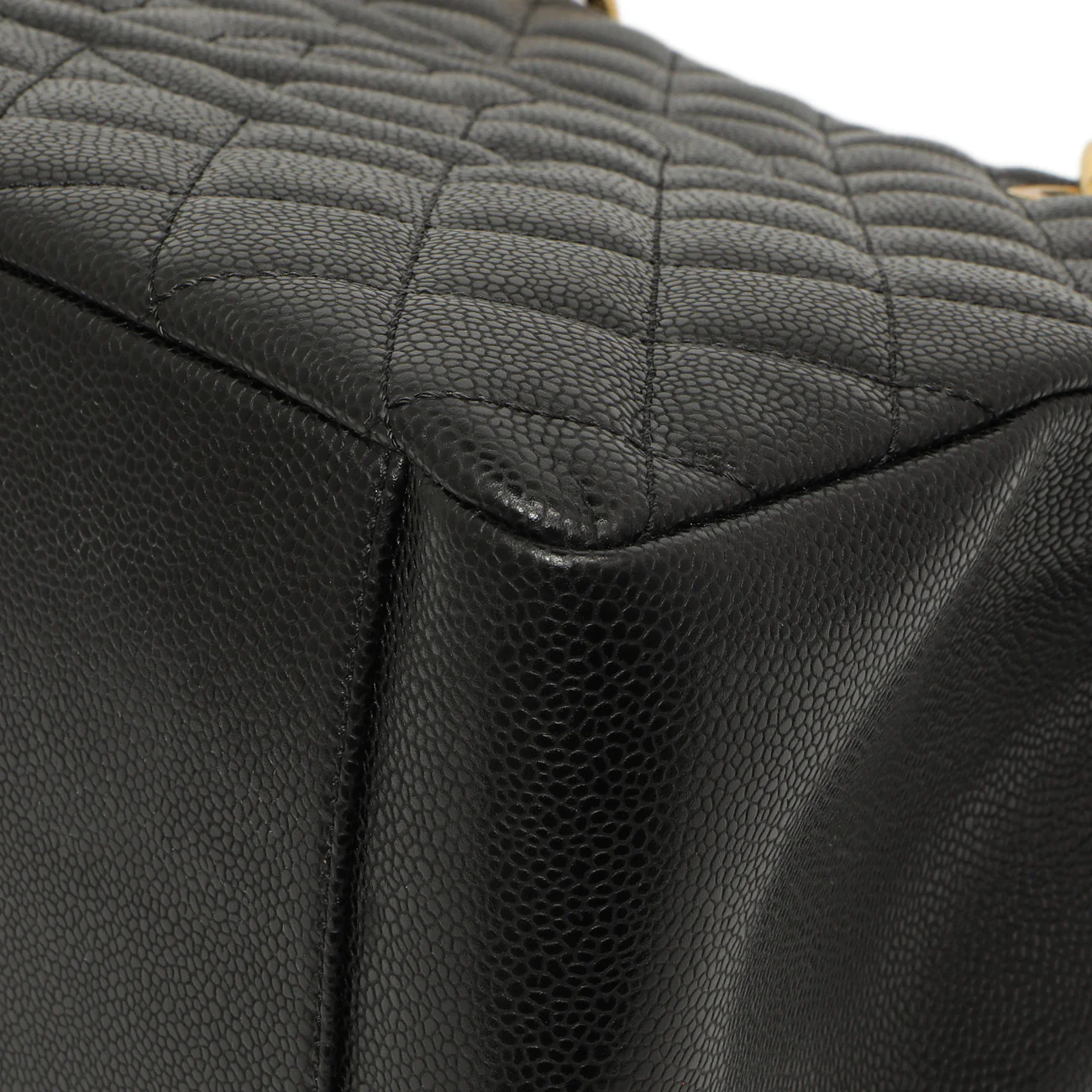 Chanel Black Quilted Caviar Grand Shopping Tote GST - Image 7