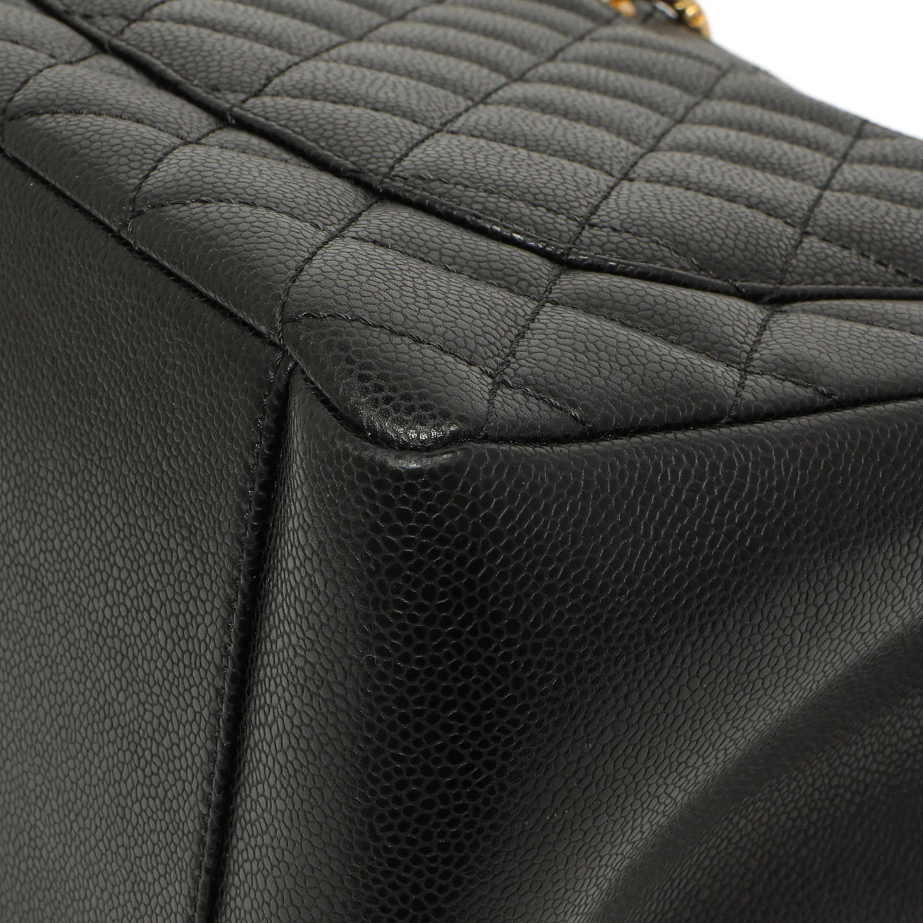 Chanel Black Quilted Caviar Grand Shopping Tote GST - Image 8