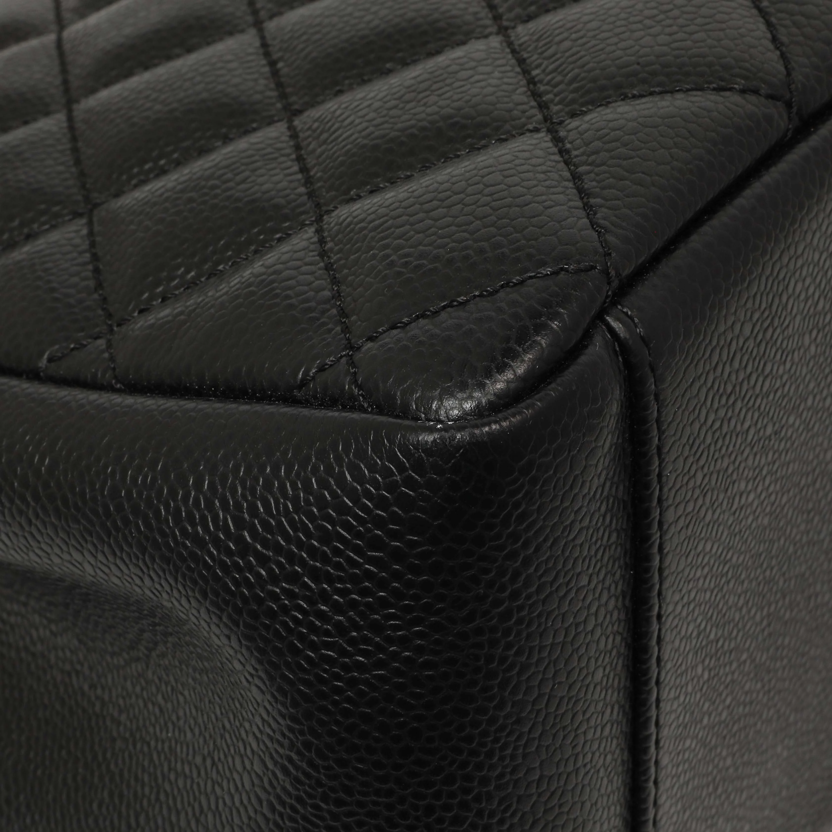 Chanel Black Quilted Caviar Grand Shopping Tote GST - Image 4
