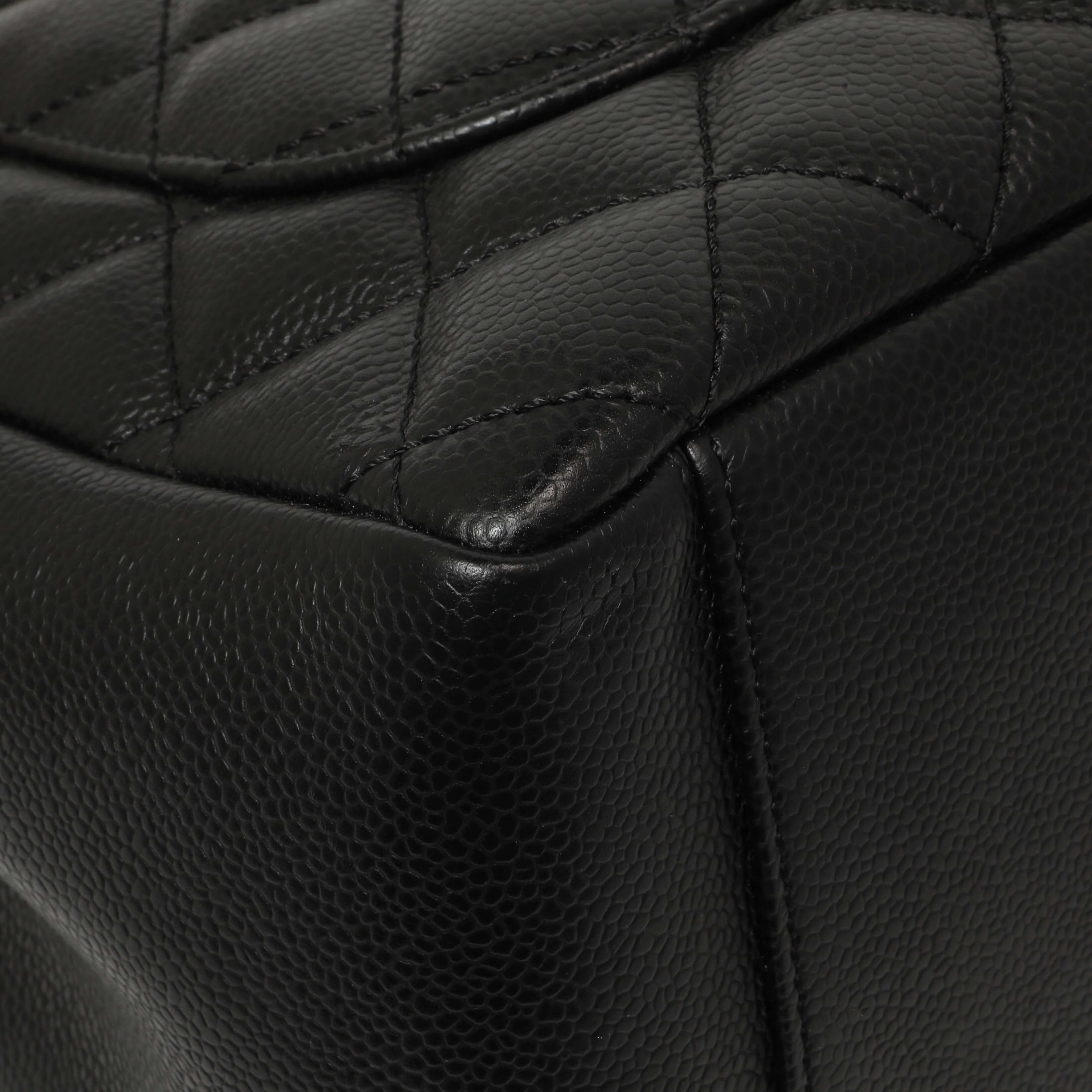 Chanel Black Quilted Caviar Grand Shopping Tote GST - Image 6