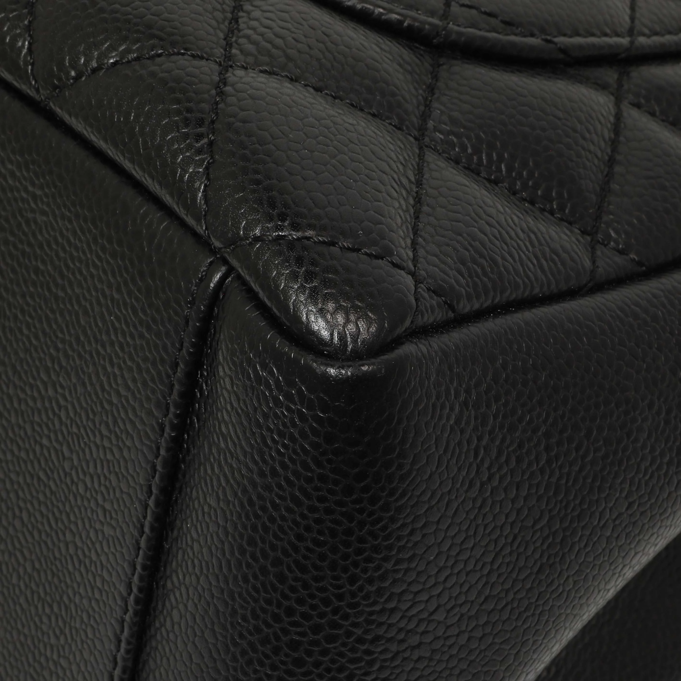 Chanel Black Quilted Caviar Grand Shopping Tote GST - Image 7