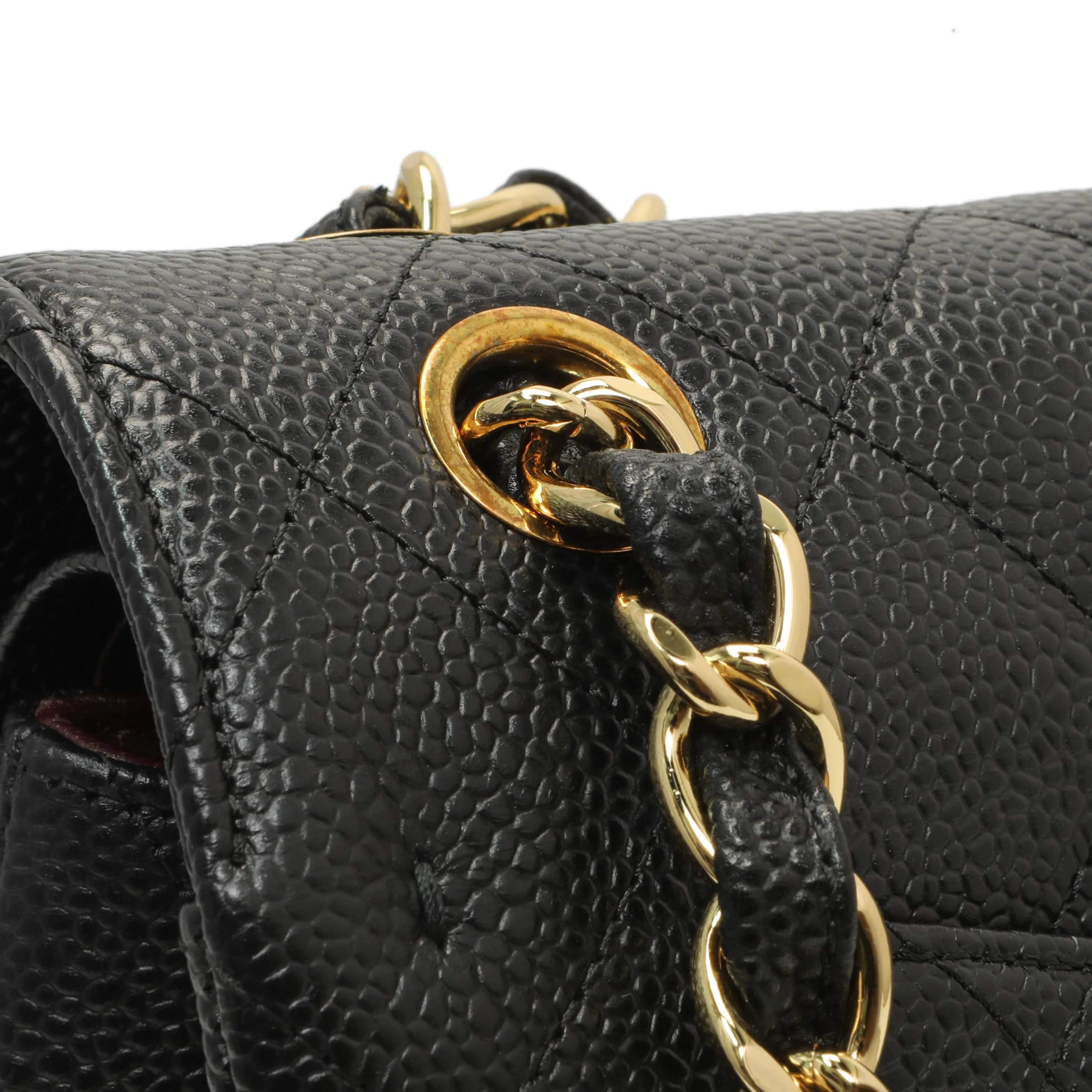 Chanel Black Quilted Caviar Jumbo Classic Double Flap - Image 4