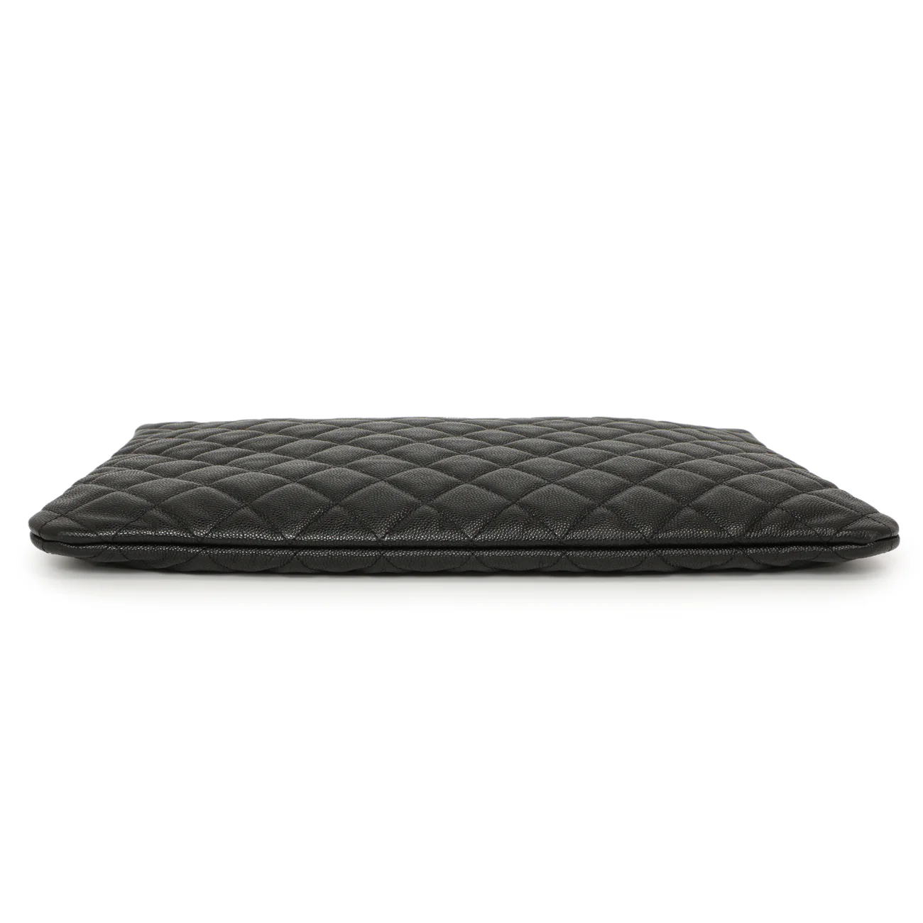 Chanel Black Quilted Caviar Large Cosmetic Case - Image 3