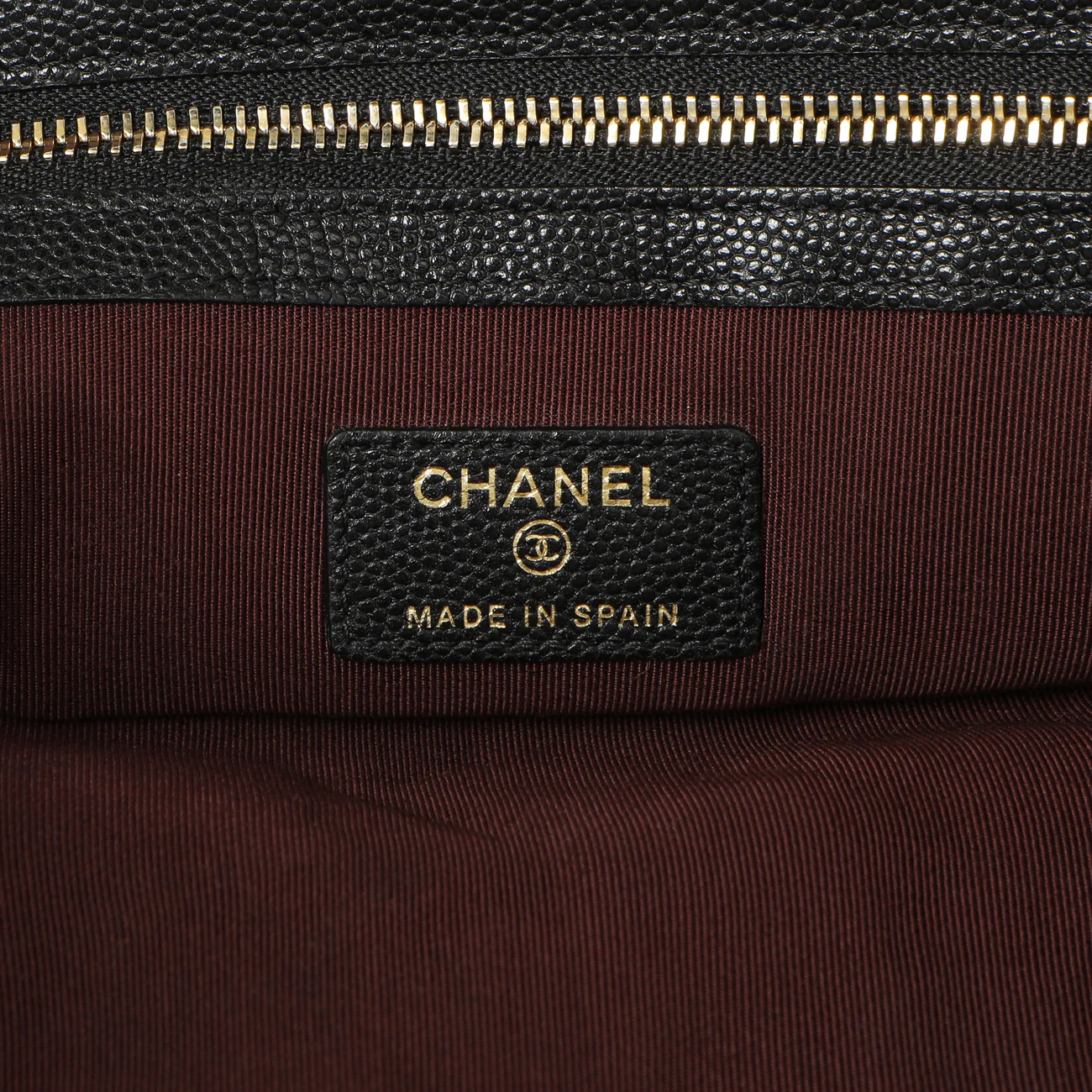 Chanel Black Quilted Caviar Large Cosmetic Case - Image 5