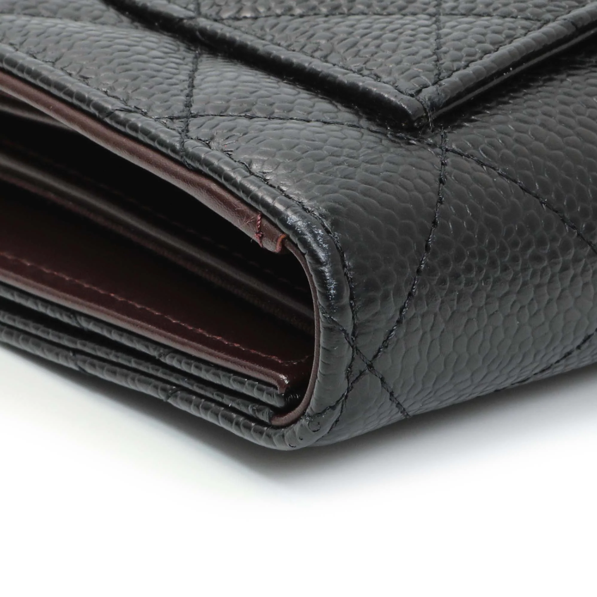 Chanel Black Quilted Caviar Large Flap Wallet - Image 10