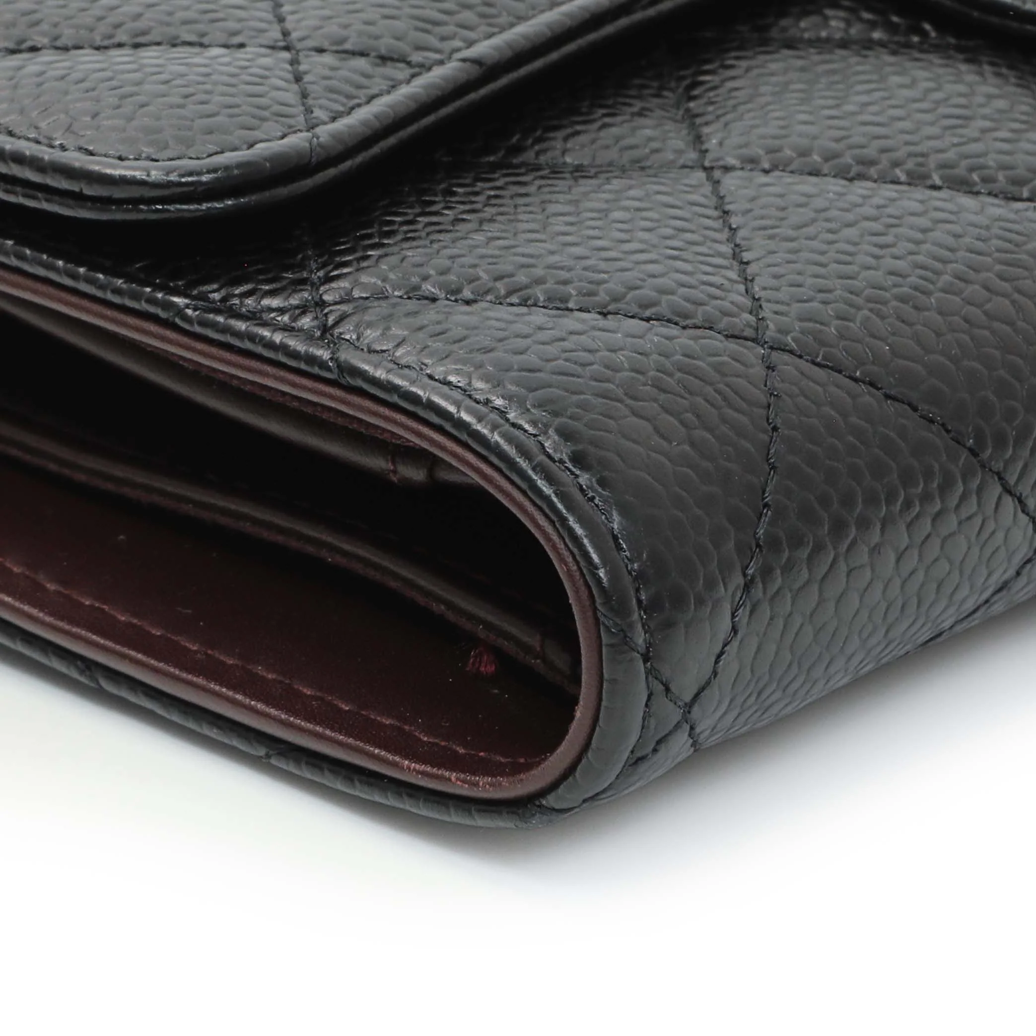 Chanel Black Quilted Caviar Large Flap Wallet - Image 4