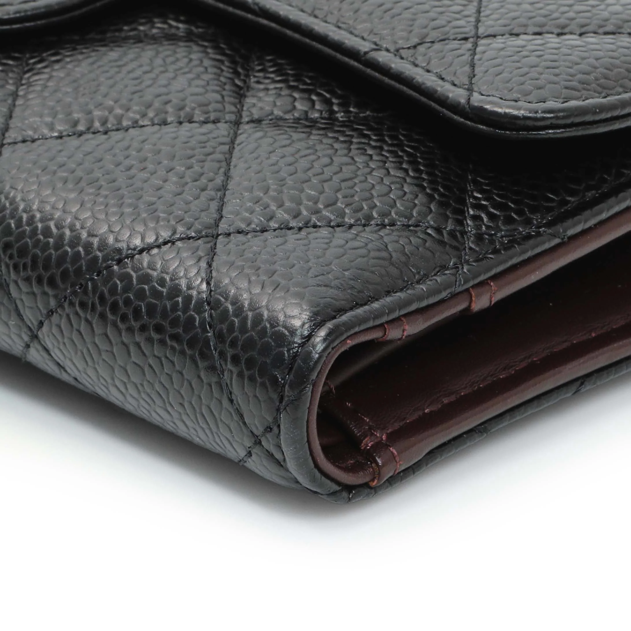 Chanel Black Quilted Caviar Large Flap Wallet - Image 5