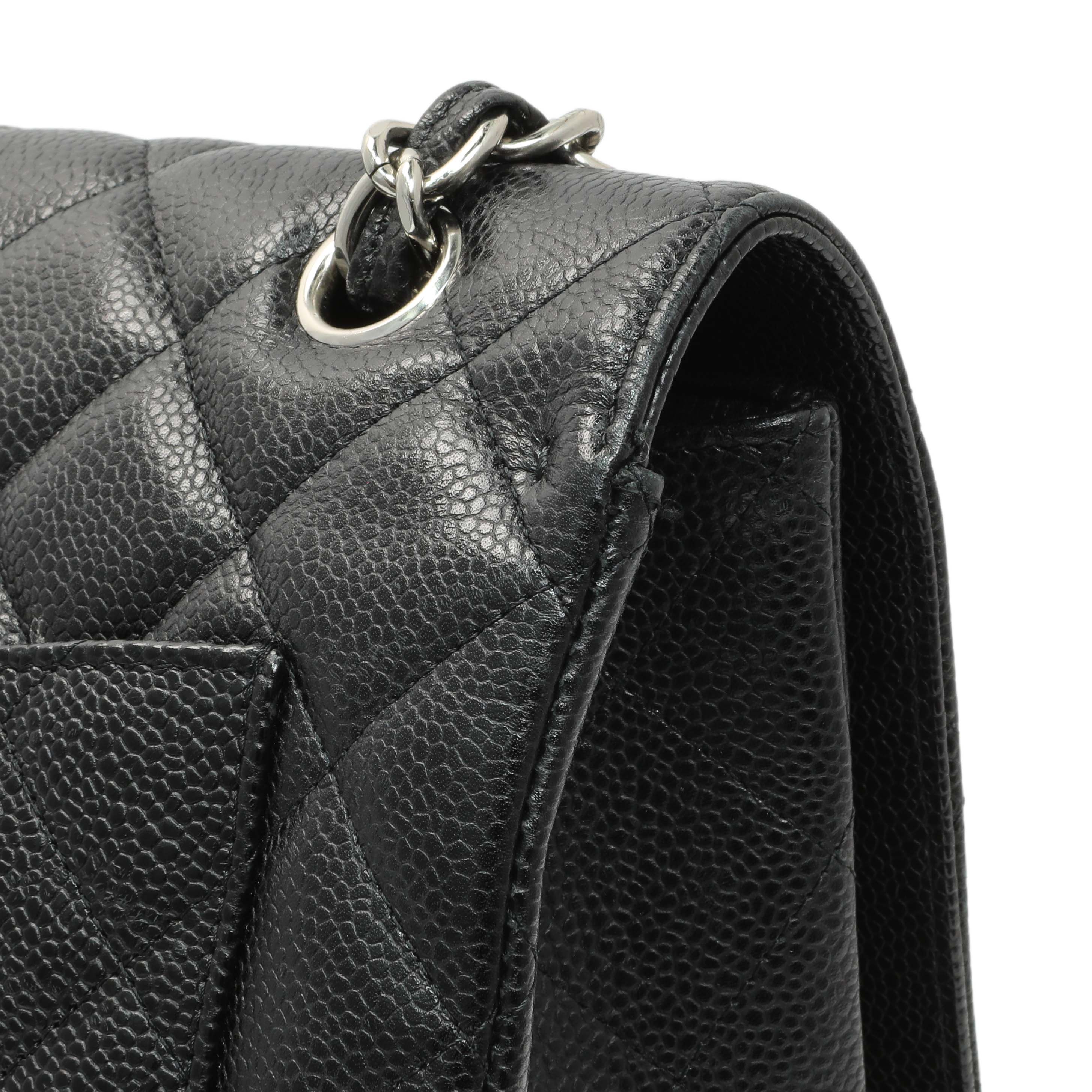 Chanel Black Quilted Caviar Maxi Single Flap - Image 12