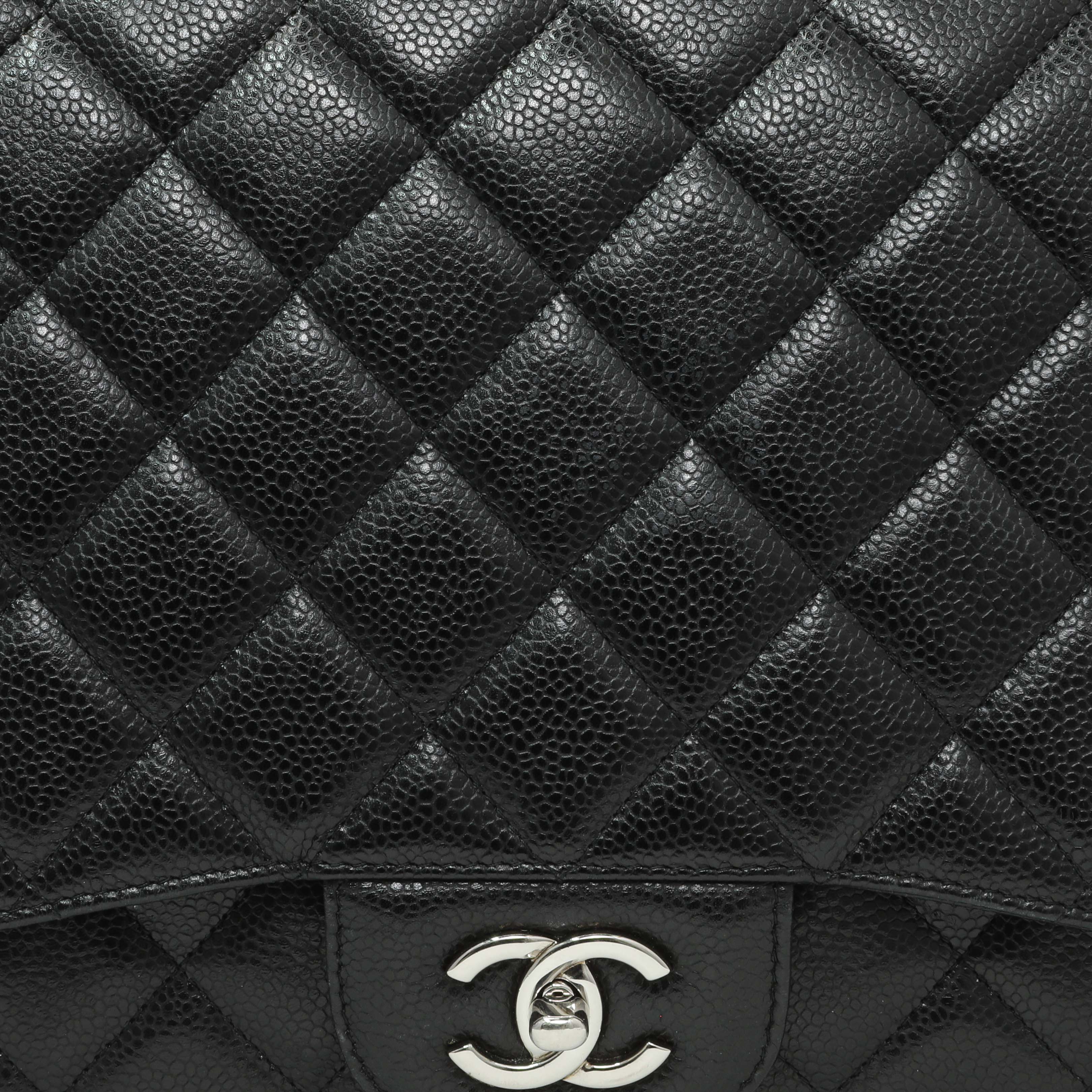 Chanel Black Quilted Caviar Maxi Single Flap - Image 13