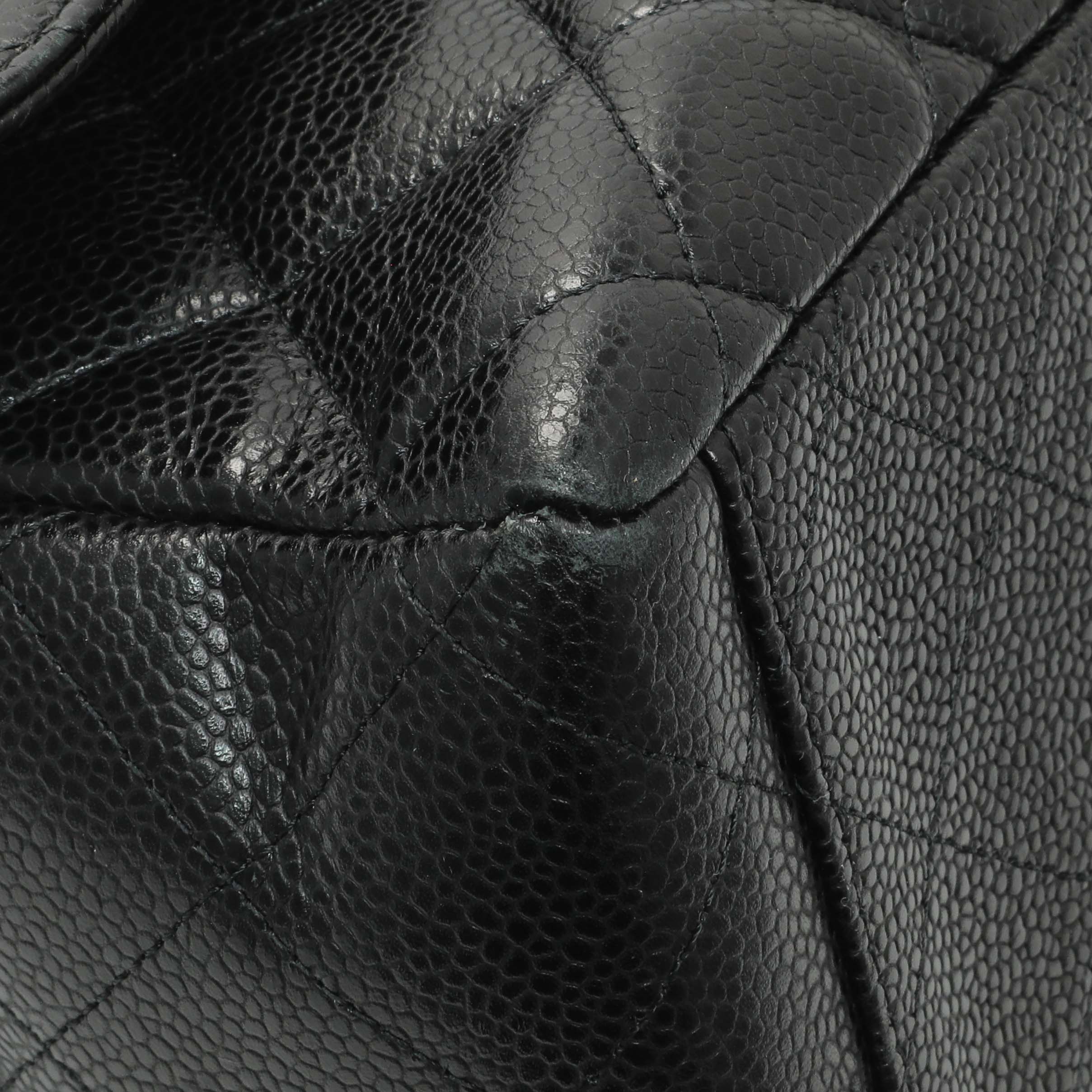 Chanel Black Quilted Caviar Maxi Single Flap - Image 4