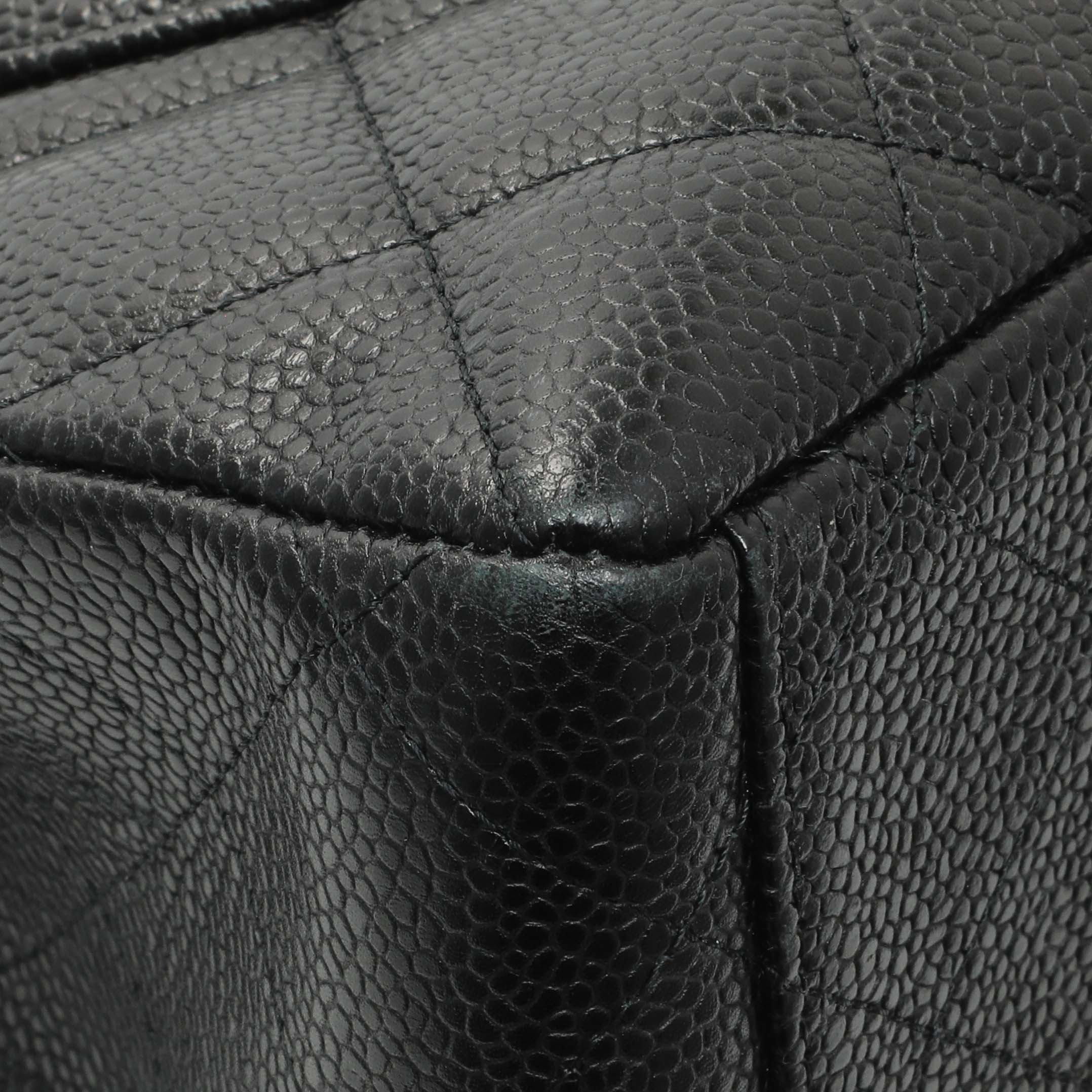 Chanel Black Quilted Caviar Maxi Single Flap - Image 6