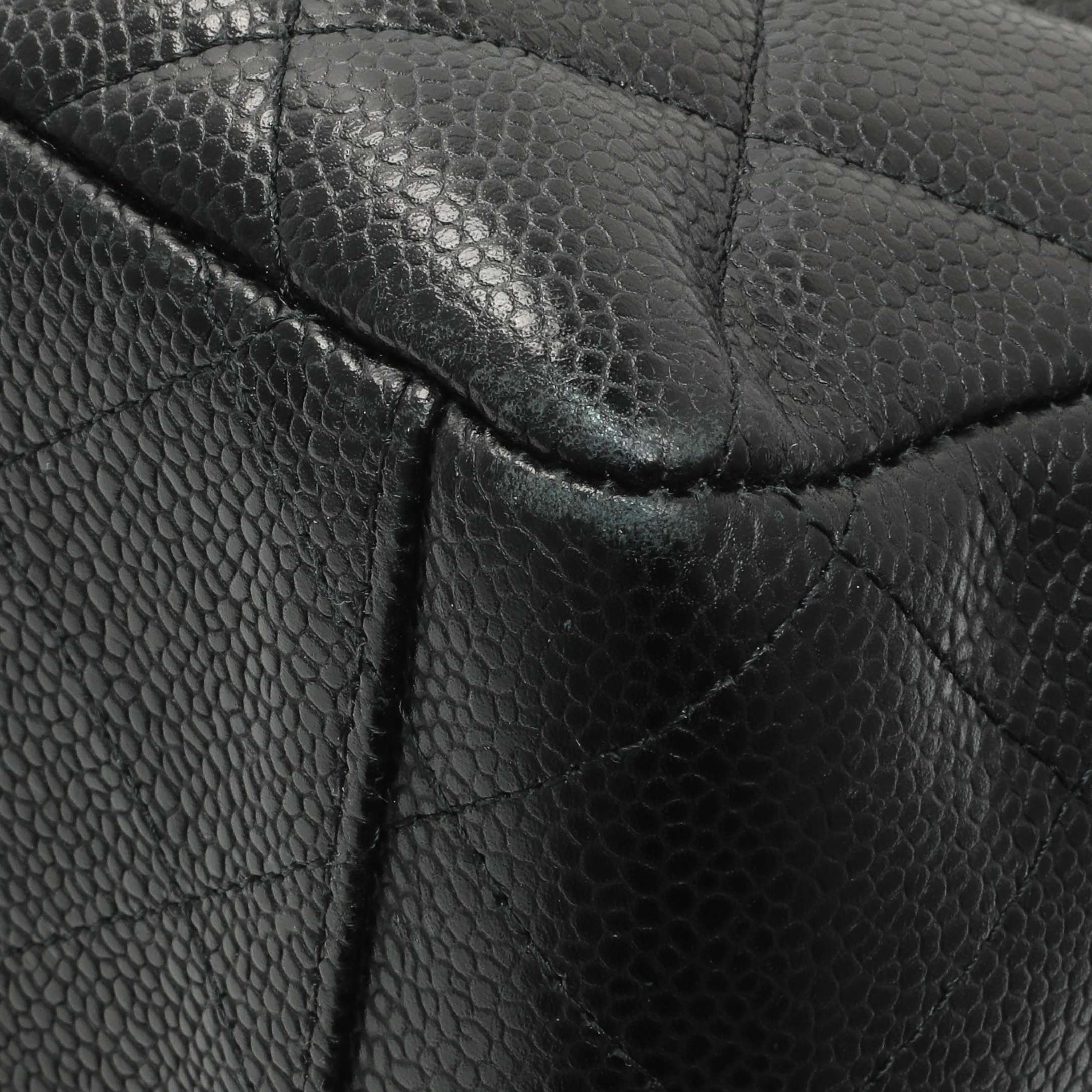Chanel Black Quilted Caviar Maxi Single Flap - Image 7