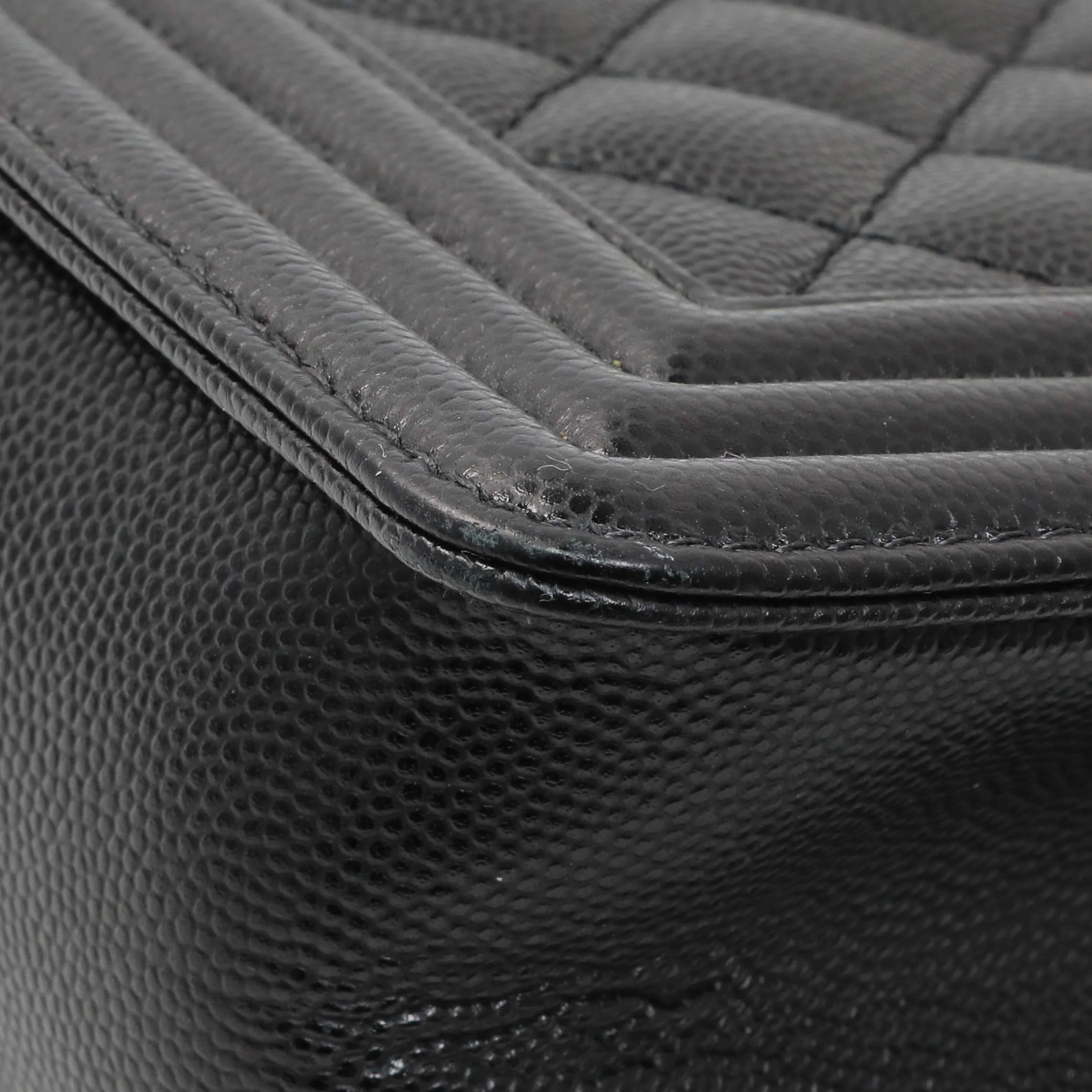 Chanel Black Quilted Caviar Medium Boy Flap - Image 8