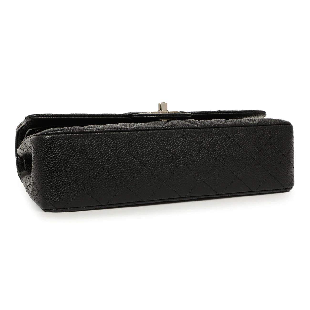 Chanel Black Quilted Caviar Medium Classic Double Flap - Image 4