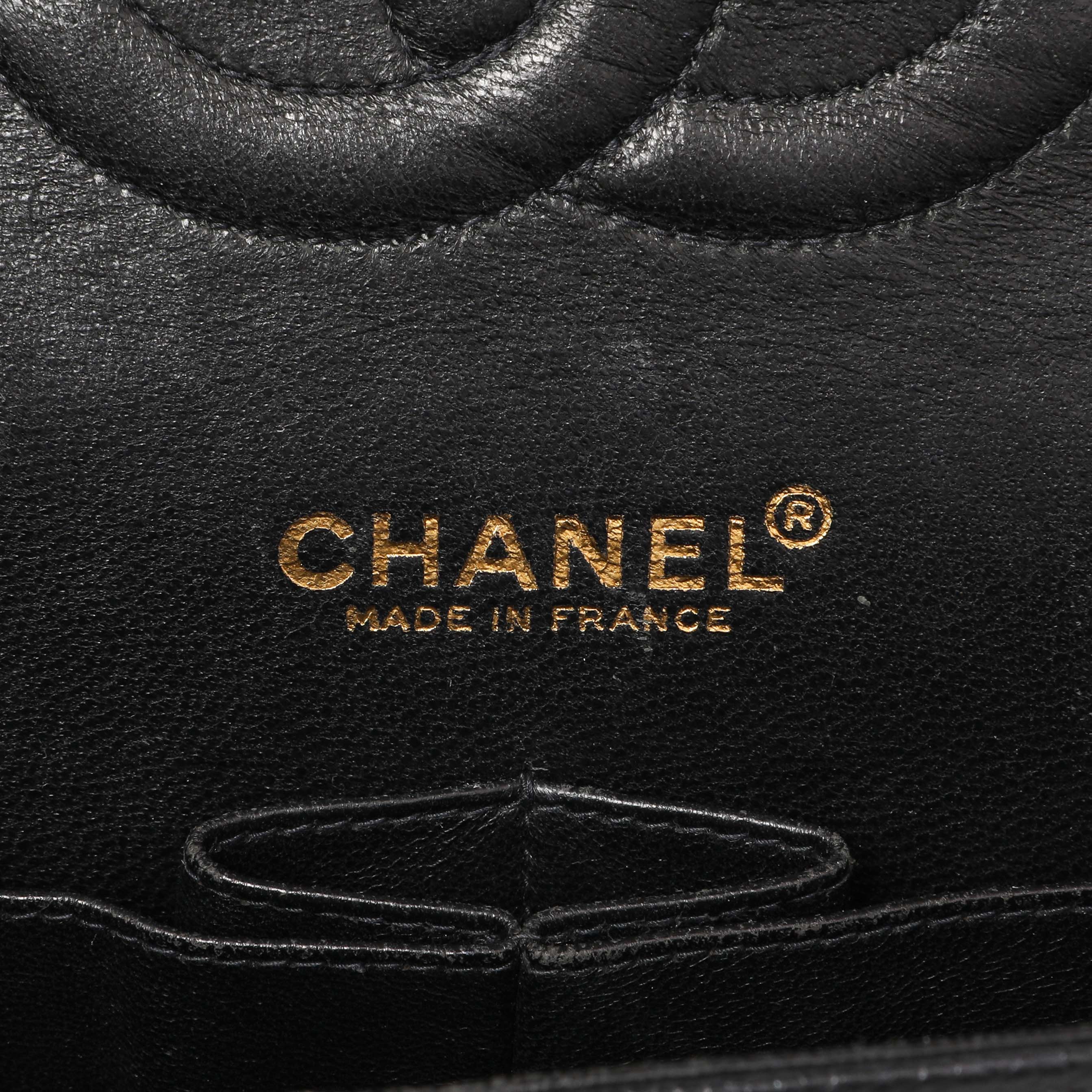 Chanel Black Quilted Caviar Medium Classic Double Flap - Image 5