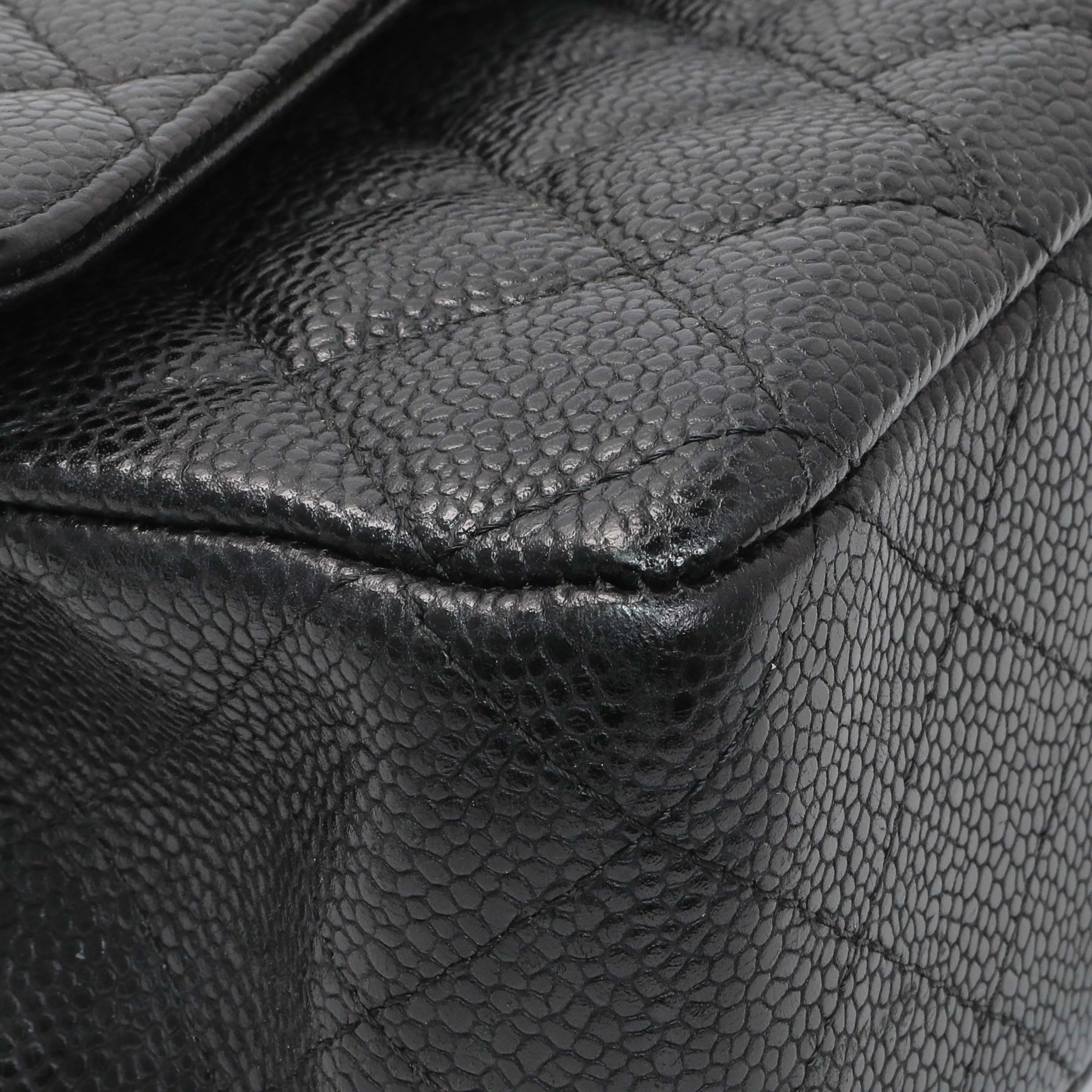 Chanel Black Quilted Caviar Medium Classic Double Flap - Image 4