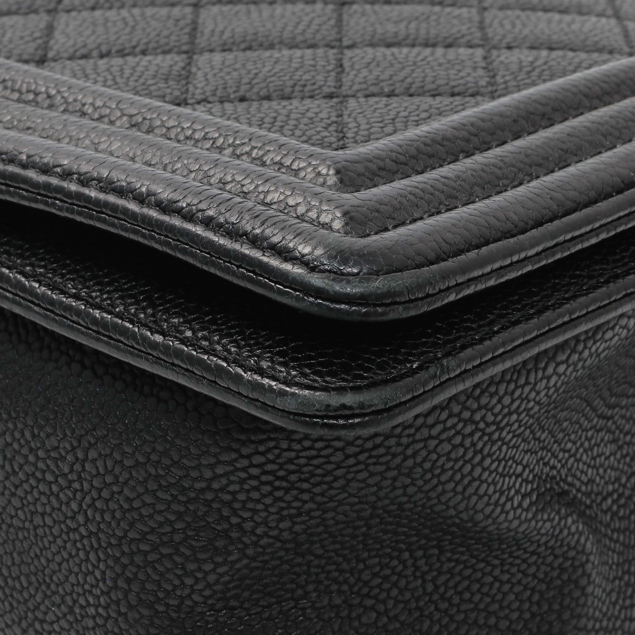Chanel Black Quilted Caviar New Medium Boy Bag - Image 5