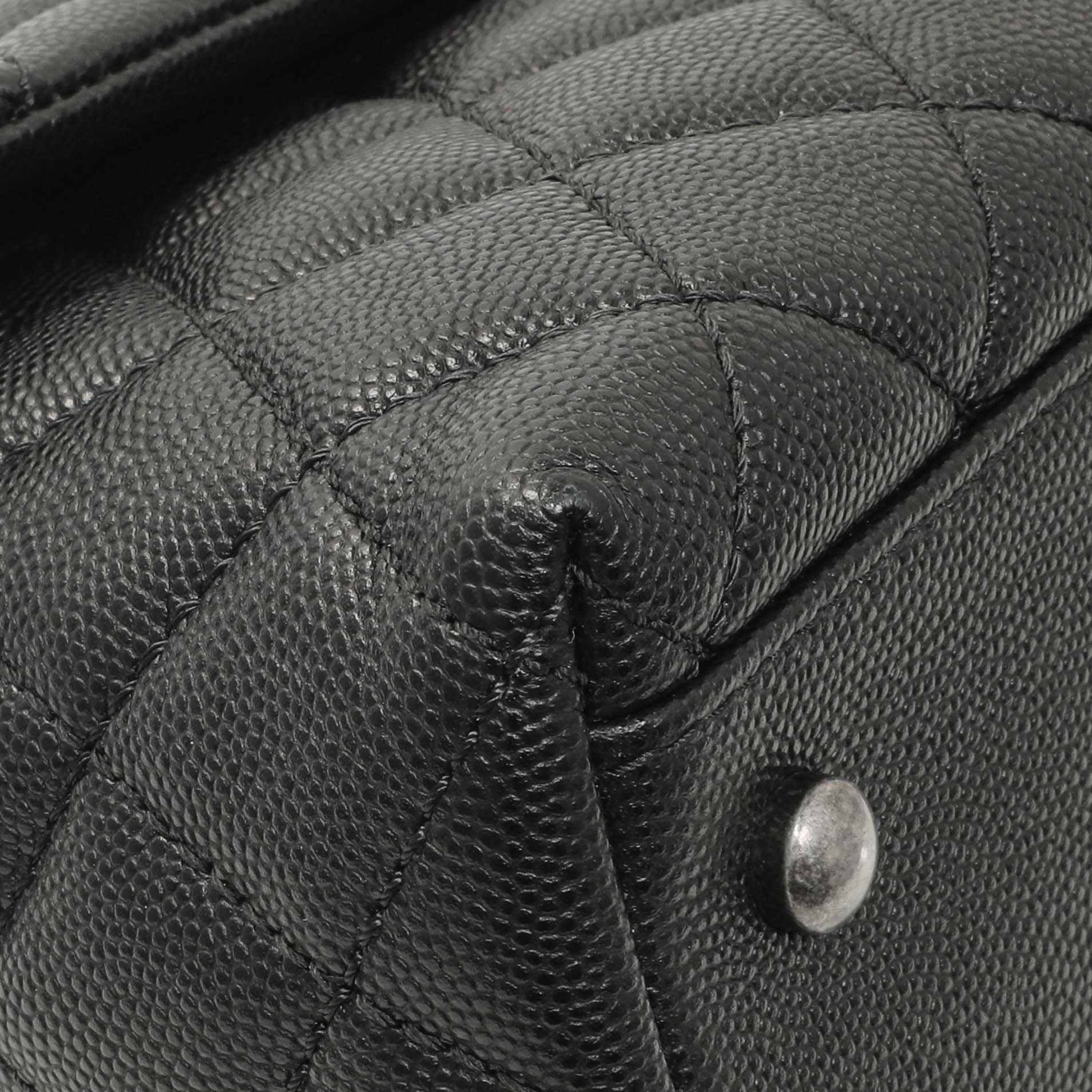 Chanel Black Quilted Caviar Small Coco Handle - Image 4