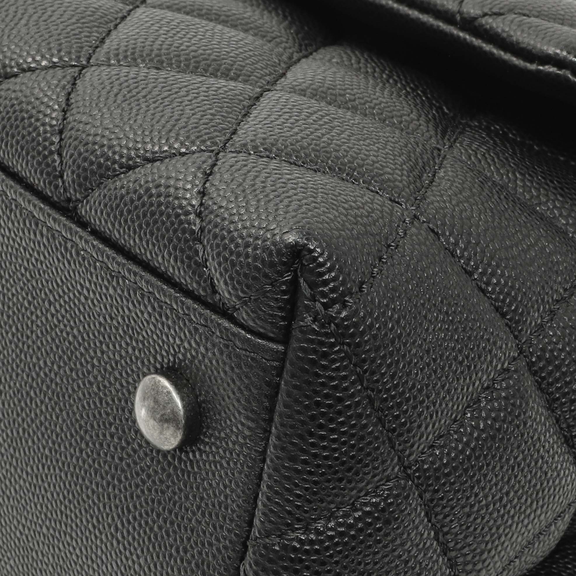 Chanel Black Quilted Caviar Small Coco Handle - Image 5