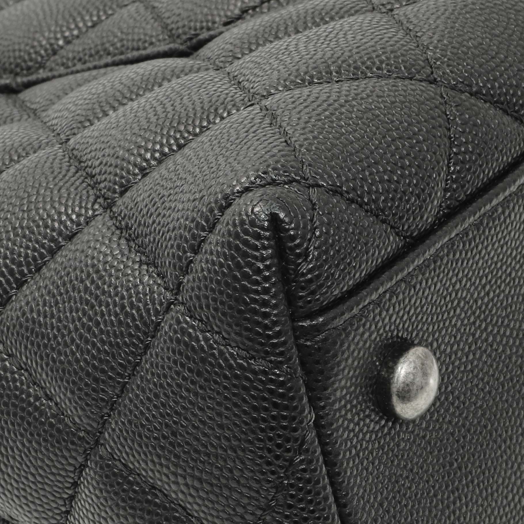 Chanel Black Quilted Caviar Small Coco Handle - Image 6