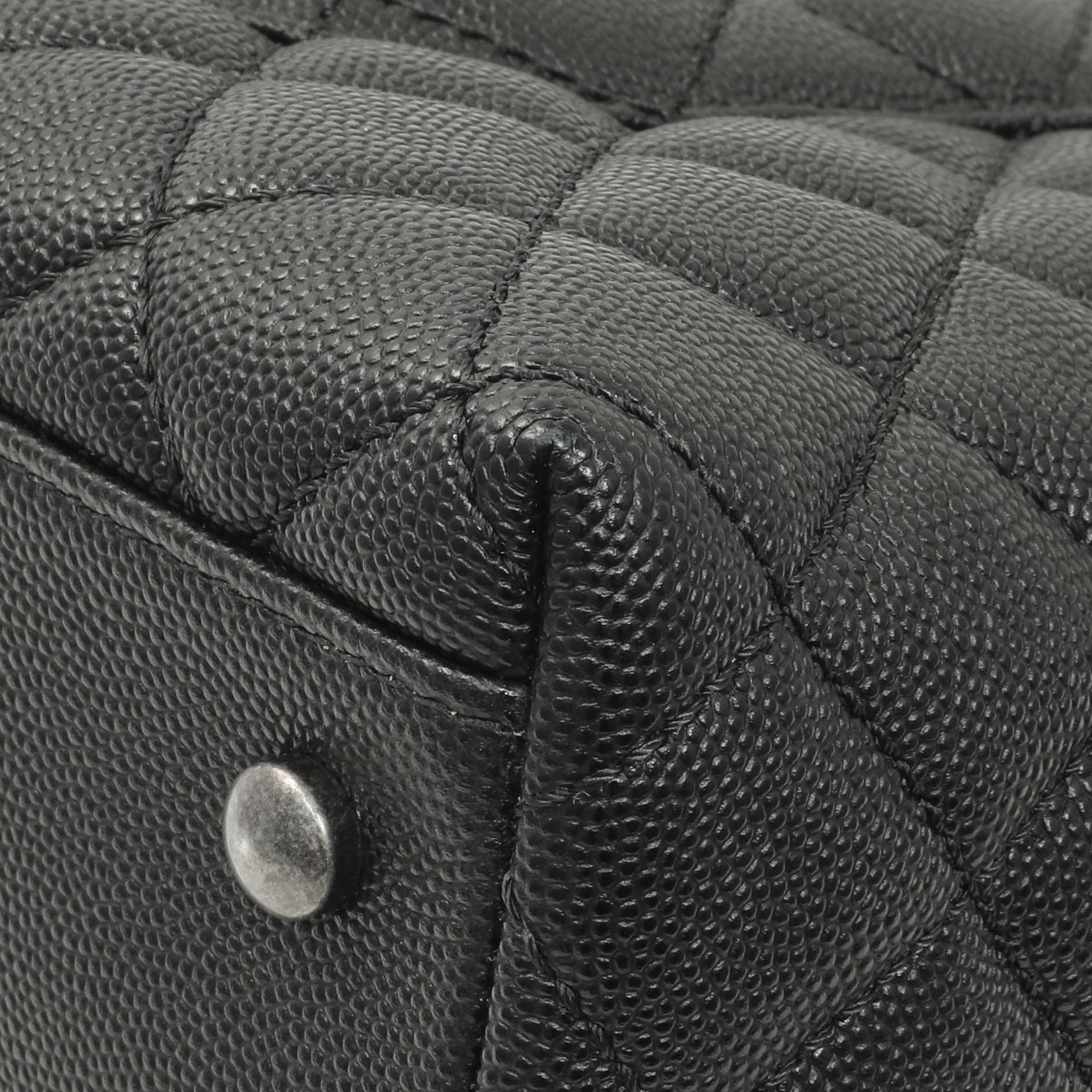 Chanel Black Quilted Caviar Small Coco Handle - Image 7
