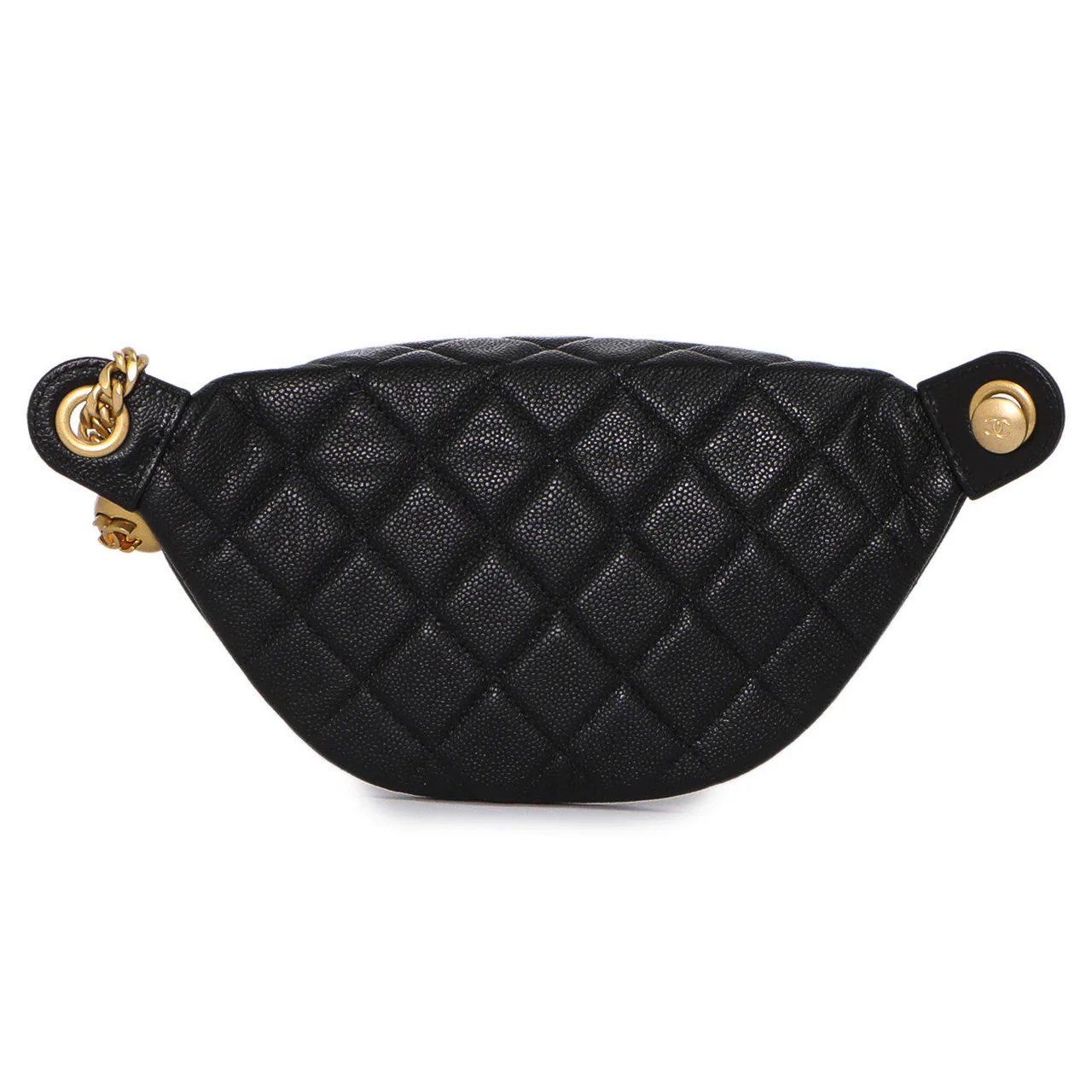Chanel Black Quilted Caviar Sweetheart Bum Bag - Image 2