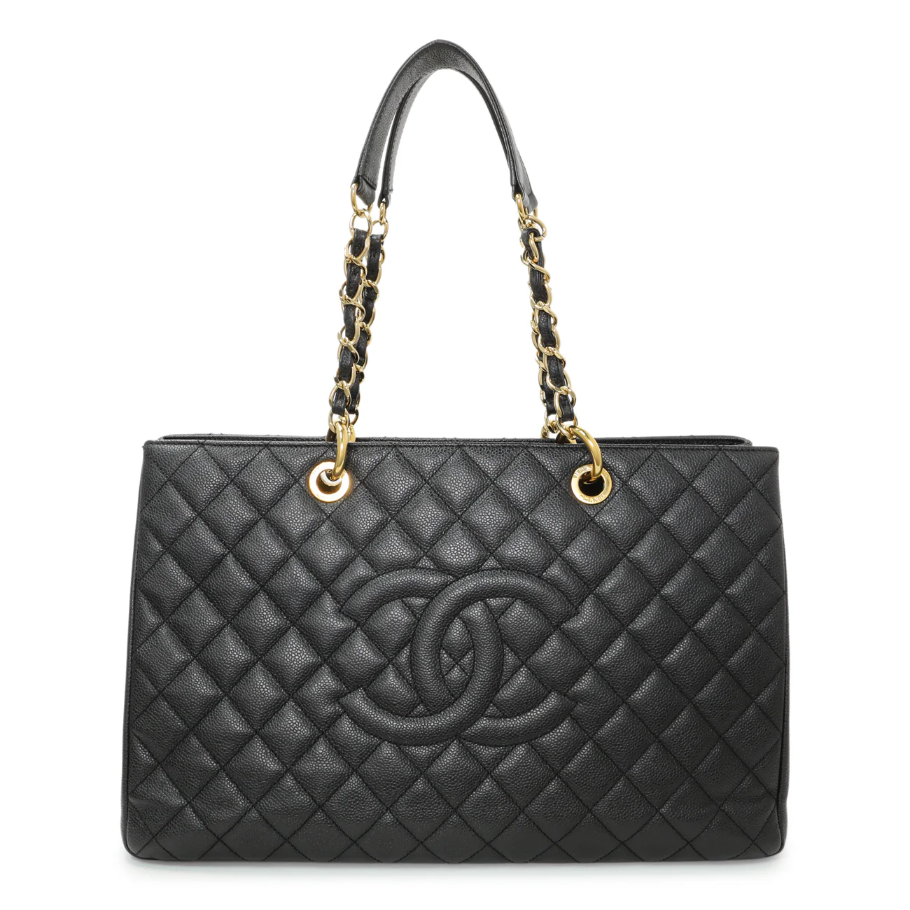 Chanel Black Quilted Caviar XL Grand Shopping Tote GST