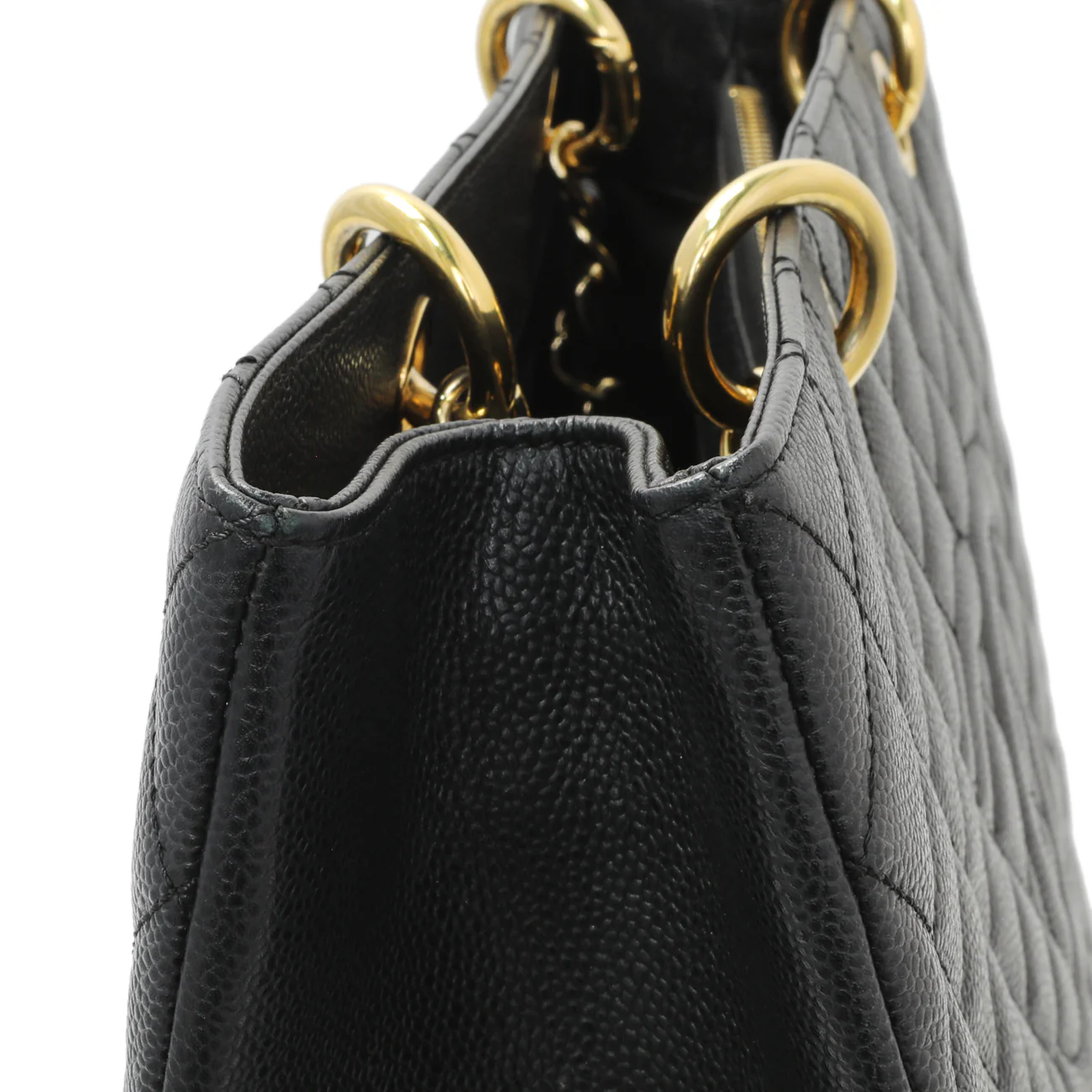 Chanel Black Quilted Caviar XL Grand Shopping Tote GST - Image 11