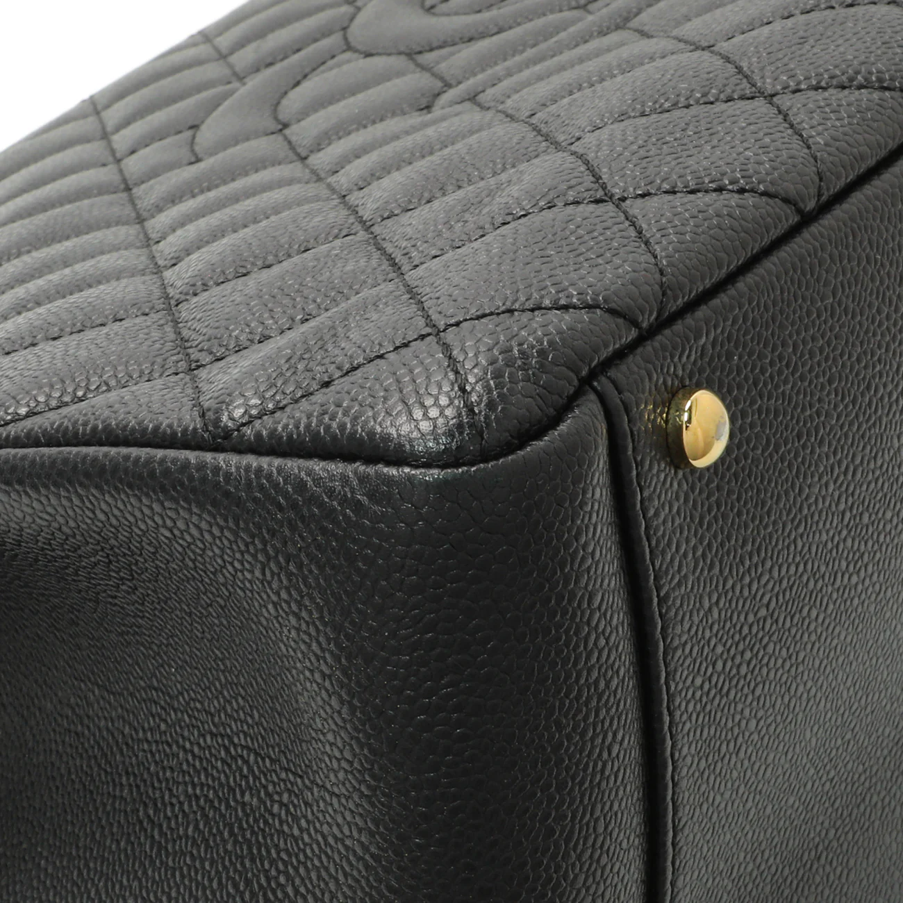 Chanel Black Quilted Caviar XL Grand Shopping Tote GST - Image 4