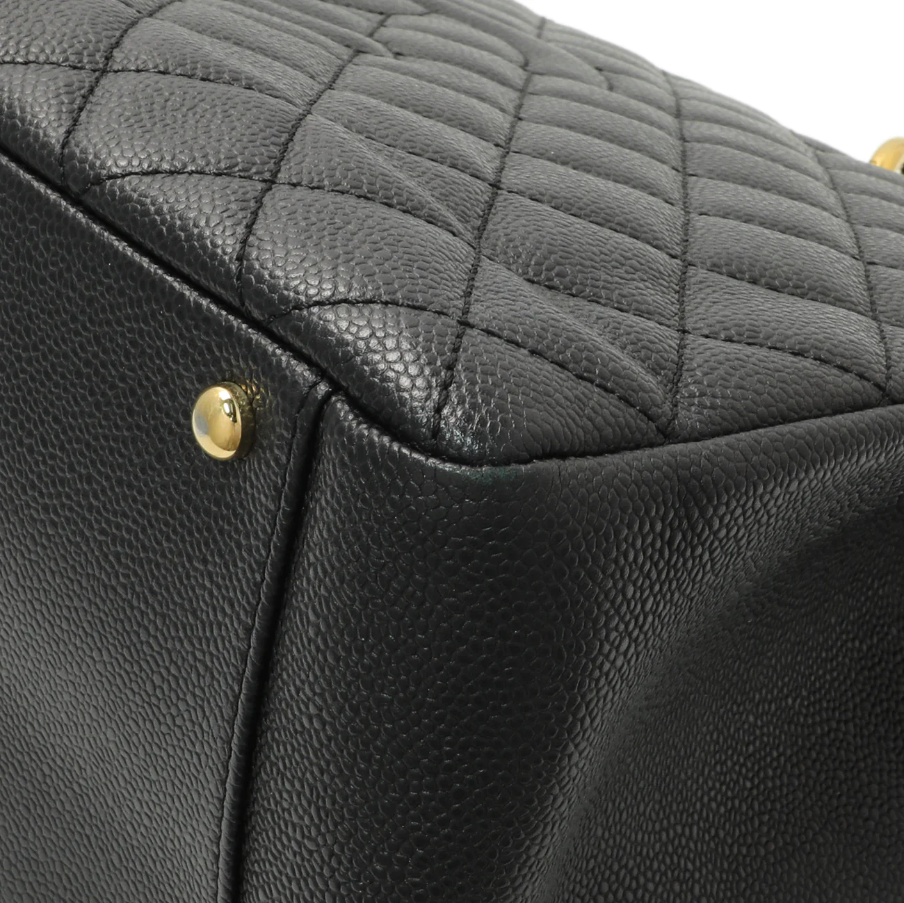 Chanel Black Quilted Caviar XL Grand Shopping Tote GST - Image 5