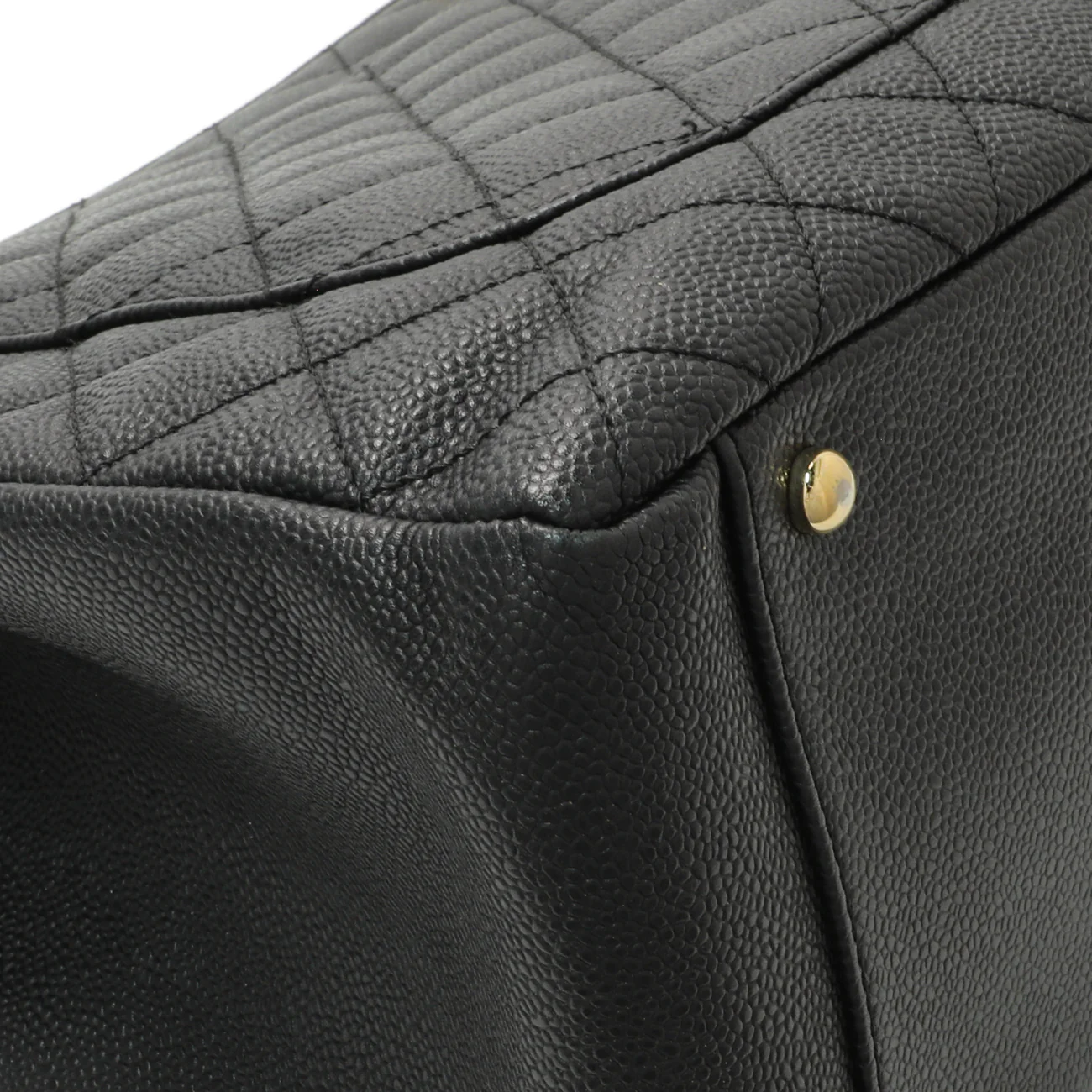 Chanel Black Quilted Caviar XL Grand Shopping Tote GST - Image 6