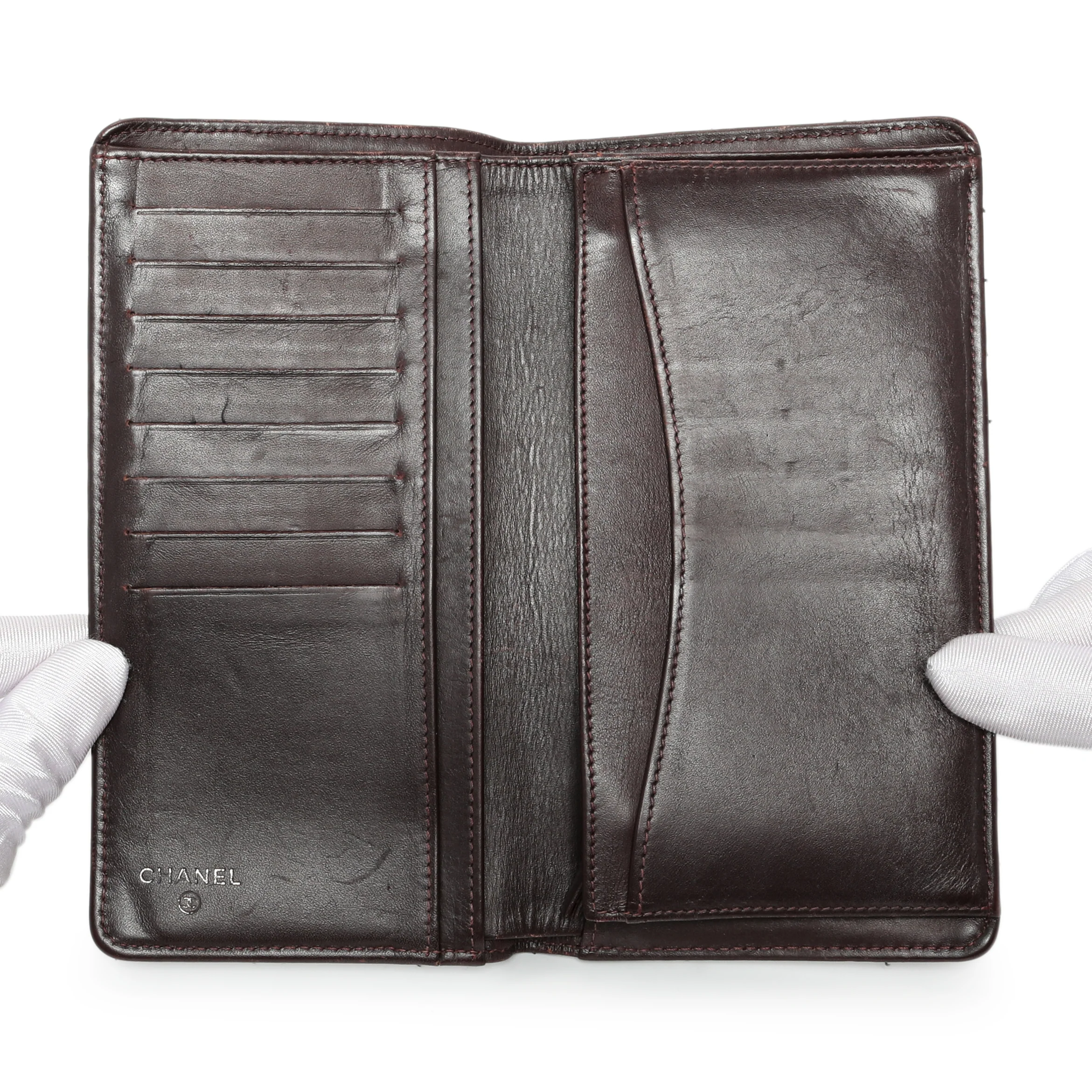 Chanel Black Quilted Caviar Yen Wallet - Image 13