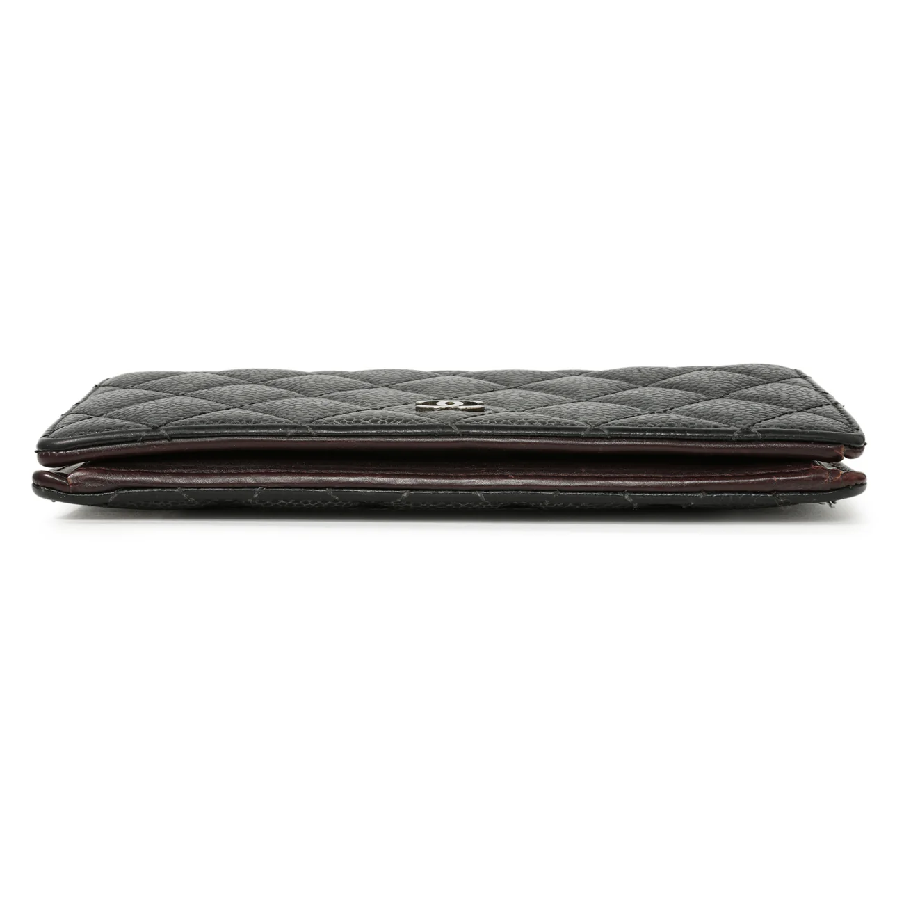 Chanel Black Quilted Caviar Yen Wallet - Image 3