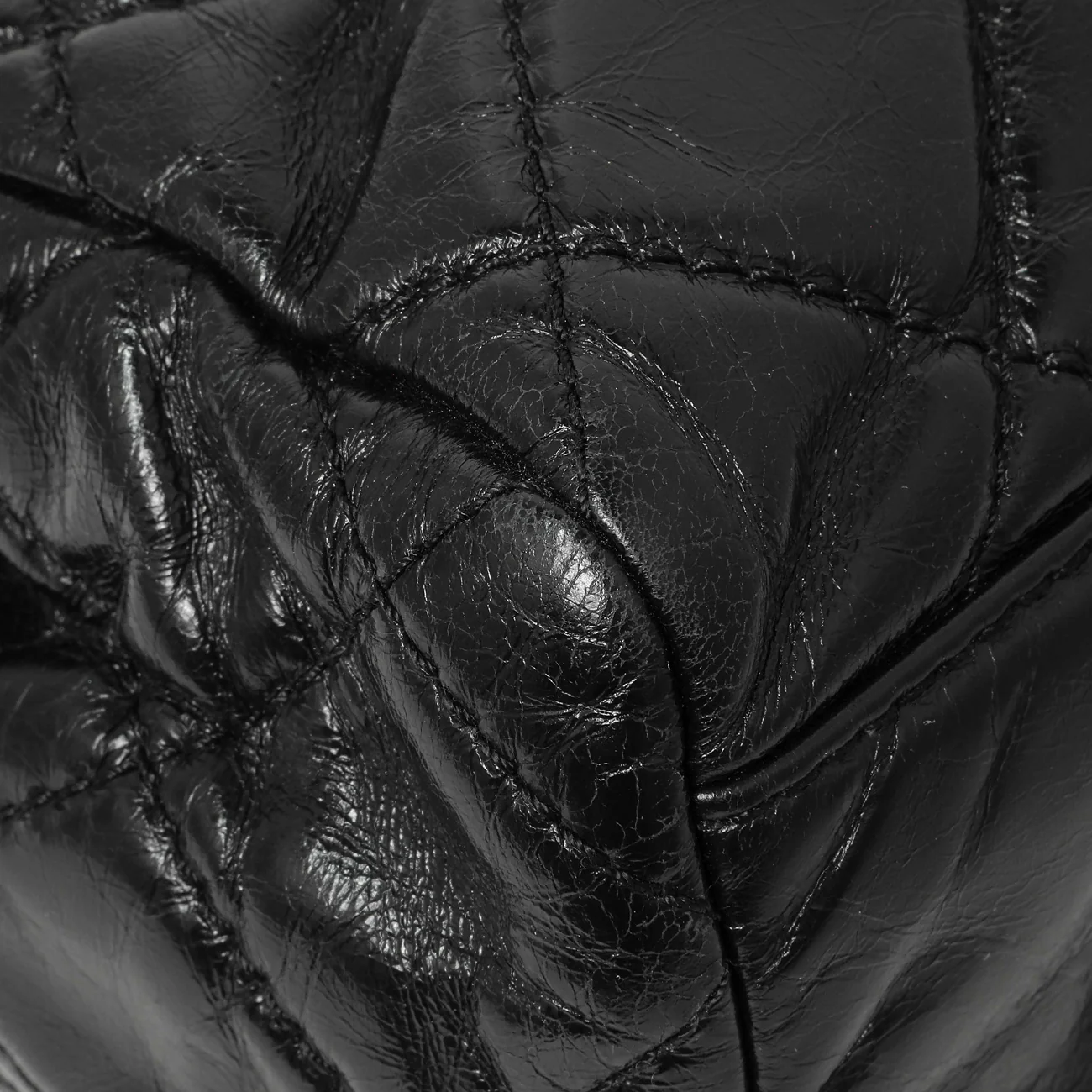 Chanel Black Quilted Glazed Calfskin Large Coco Soft Flap - Image 6