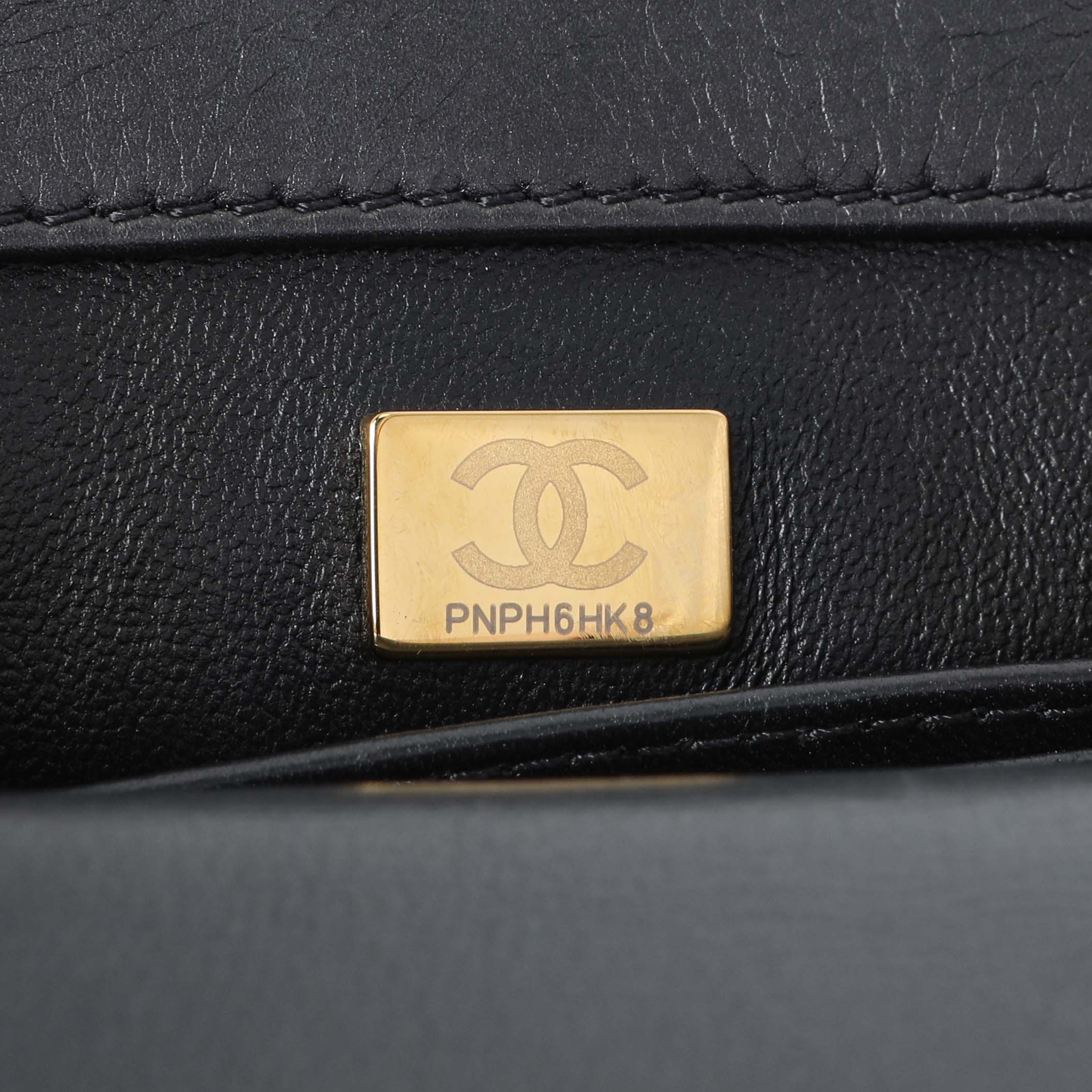 Chanel Black Quilted Goatskin Extra Mini Coco Handle Flap - Image 10
