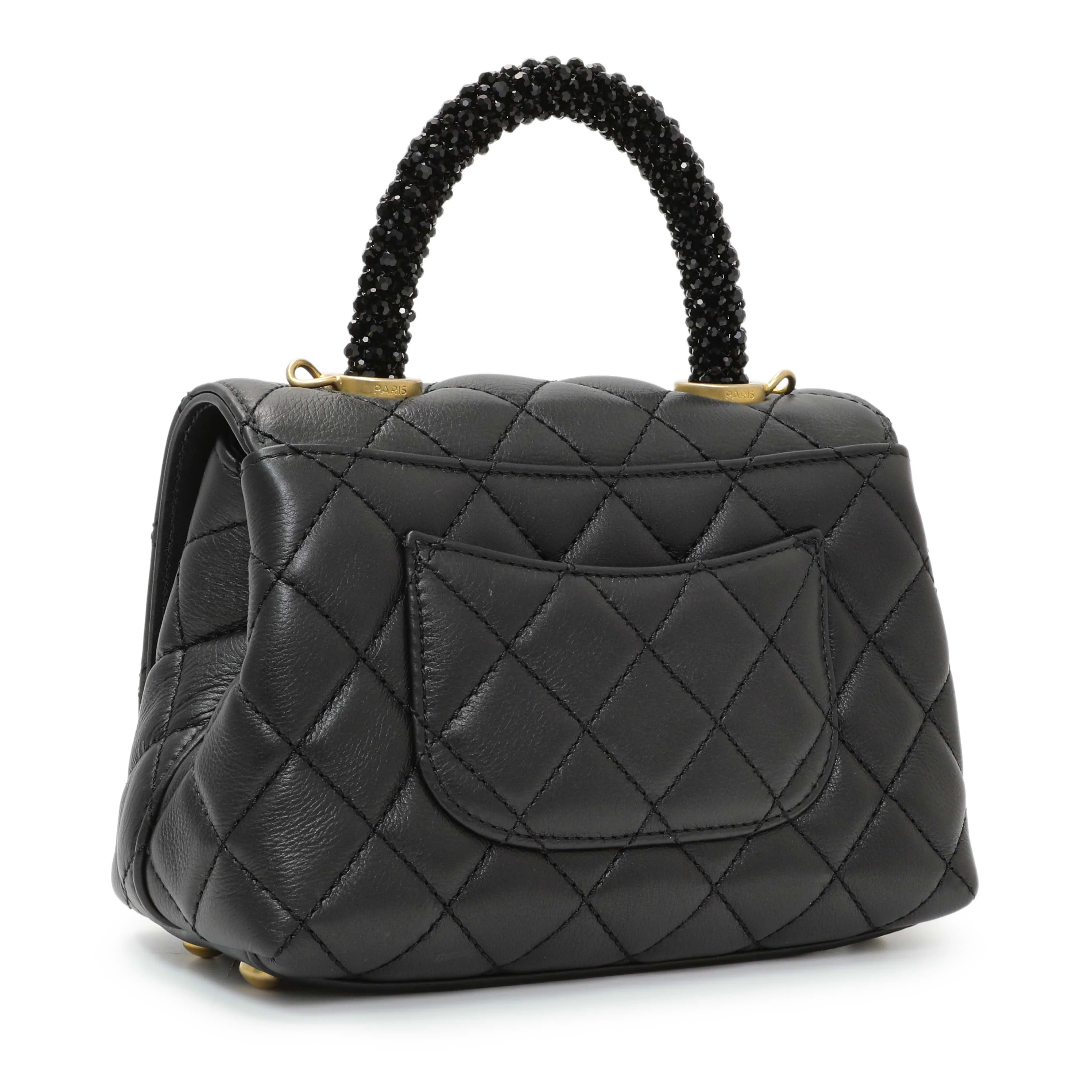 Chanel Black Quilted Goatskin Extra Mini Coco Handle Flap - Image 2