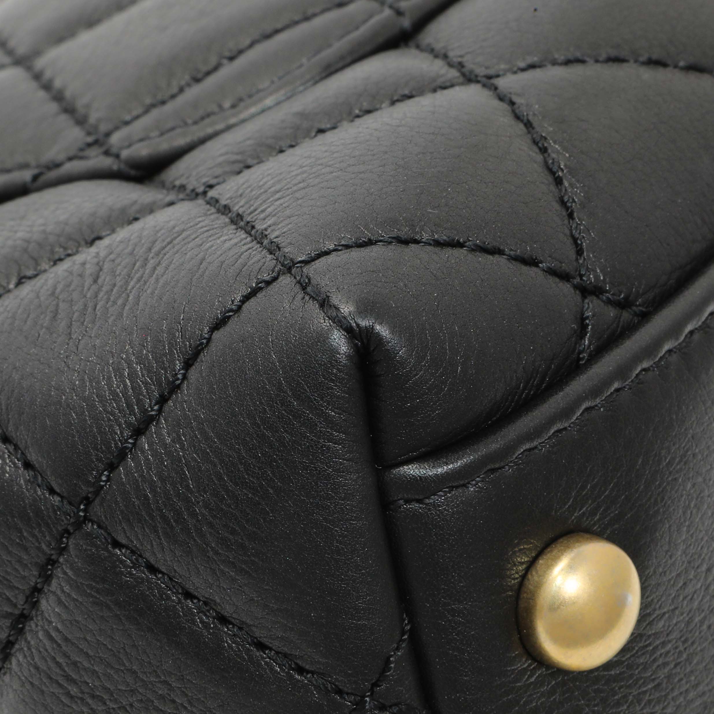 Chanel Black Quilted Goatskin Extra Mini Coco Handle Flap - Image 6