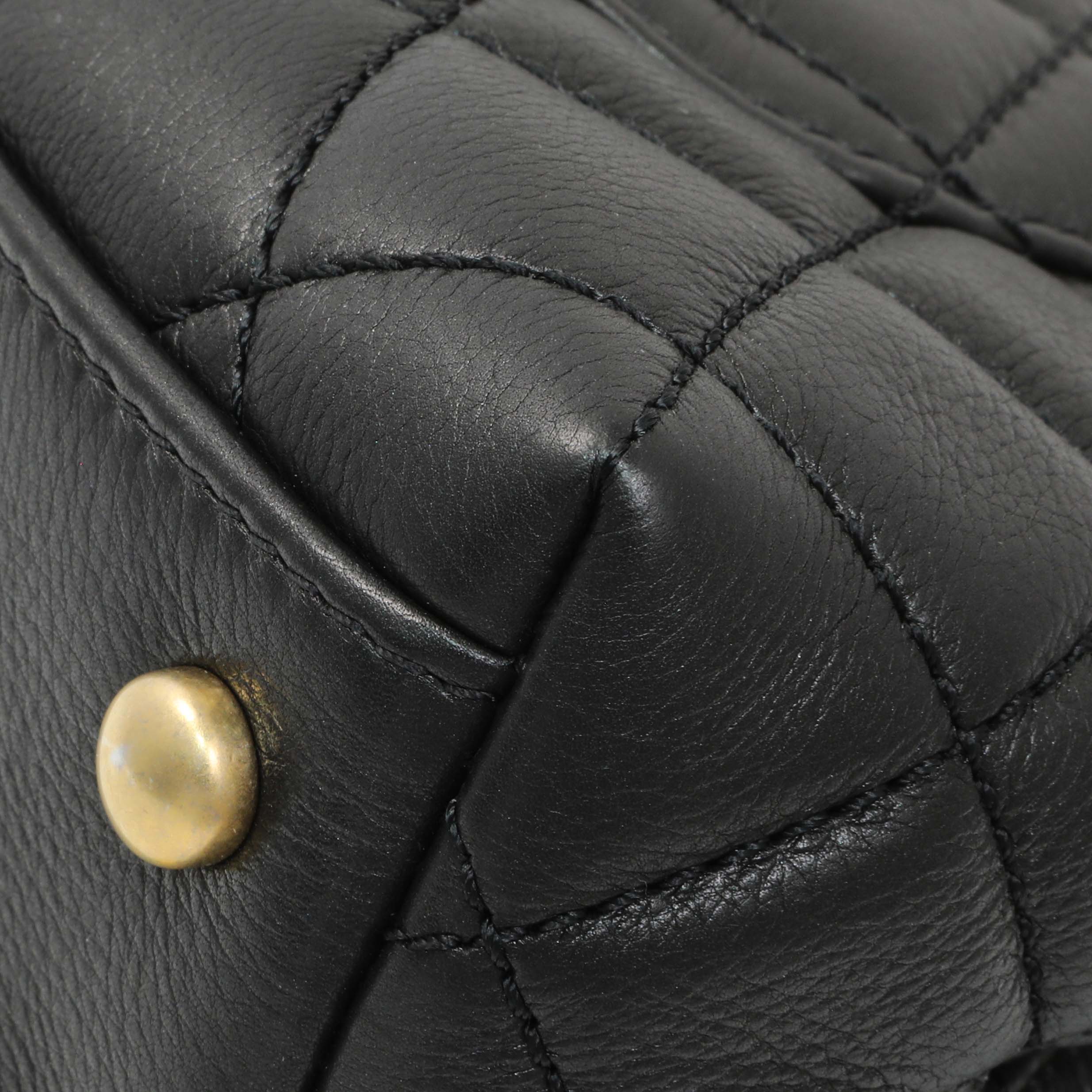 Chanel Black Quilted Goatskin Extra Mini Coco Handle Flap - Image 7