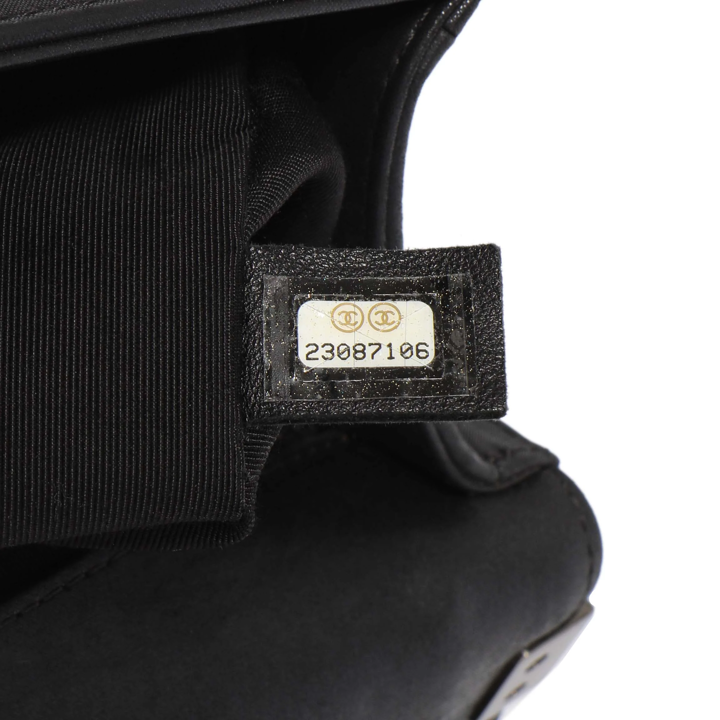 Chanel Black Quilted Iridescent Calfskin Embellished Double Stitch Medium Boy Bag - Image 10