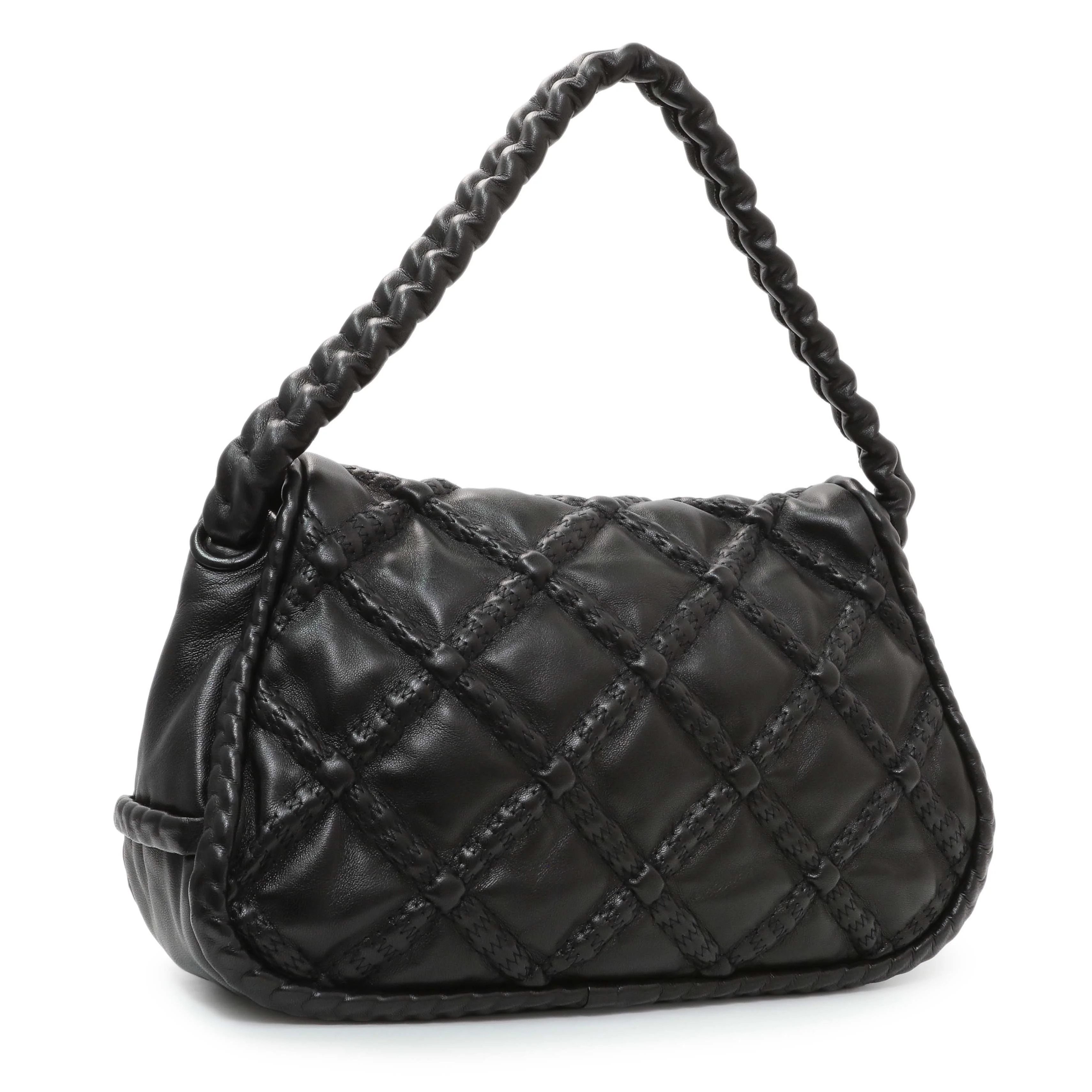 Chanel Black Quilted Lambskin Hidden Chain Flap Bag - Image 2