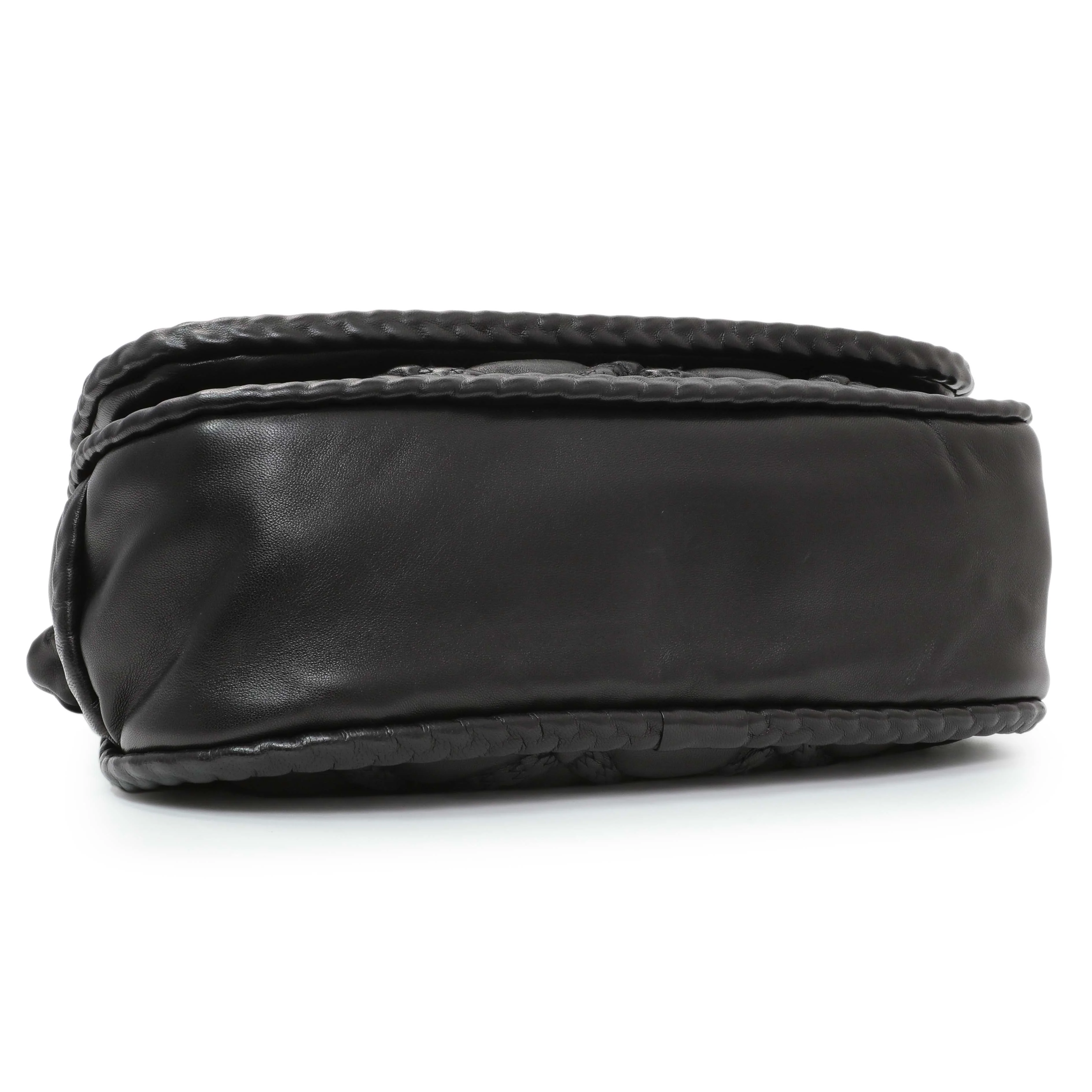 Chanel Black Quilted Lambskin Hidden Chain Flap Bag - Image 3