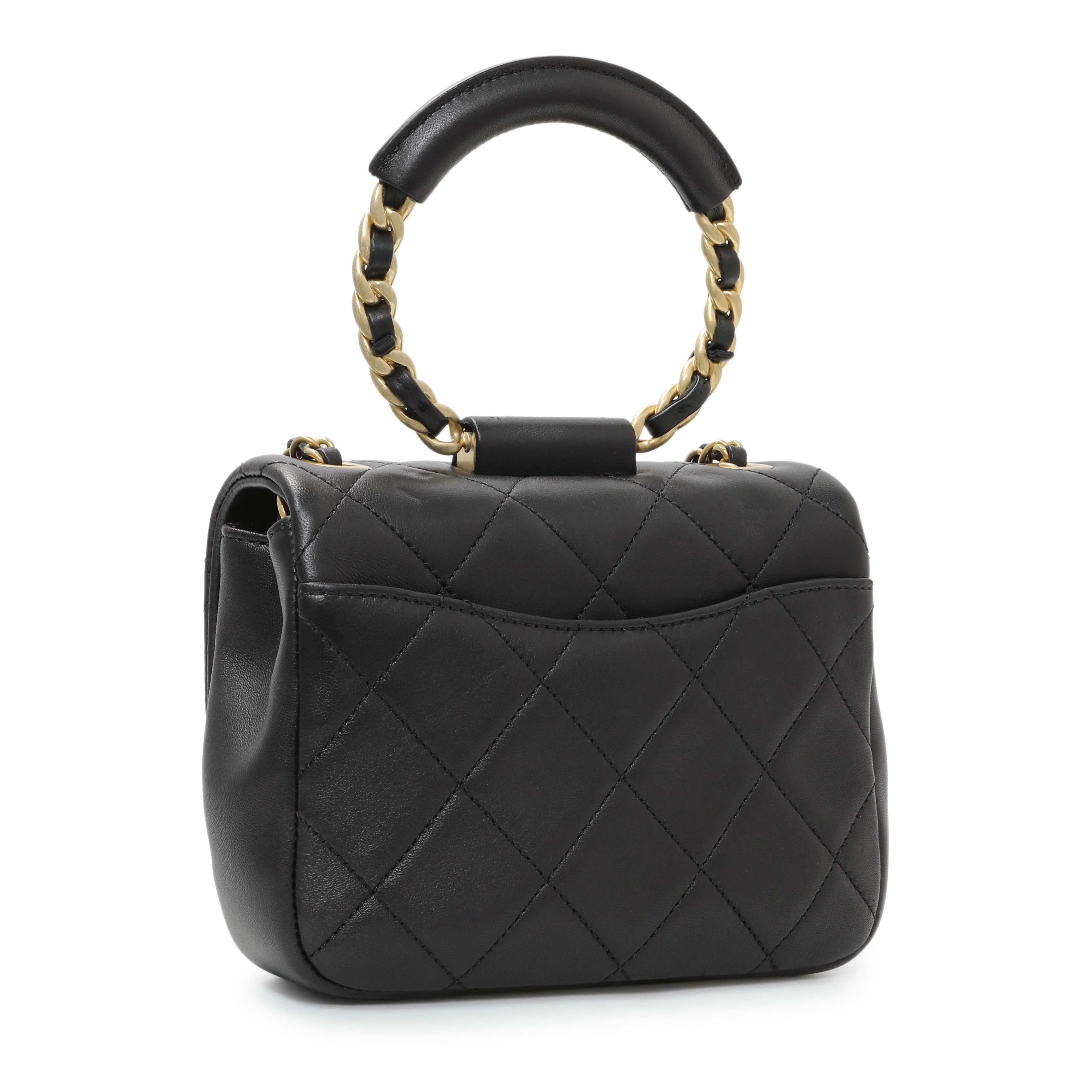 Chanel Black Quilted Lambskin In The Loop Flap - Image 2