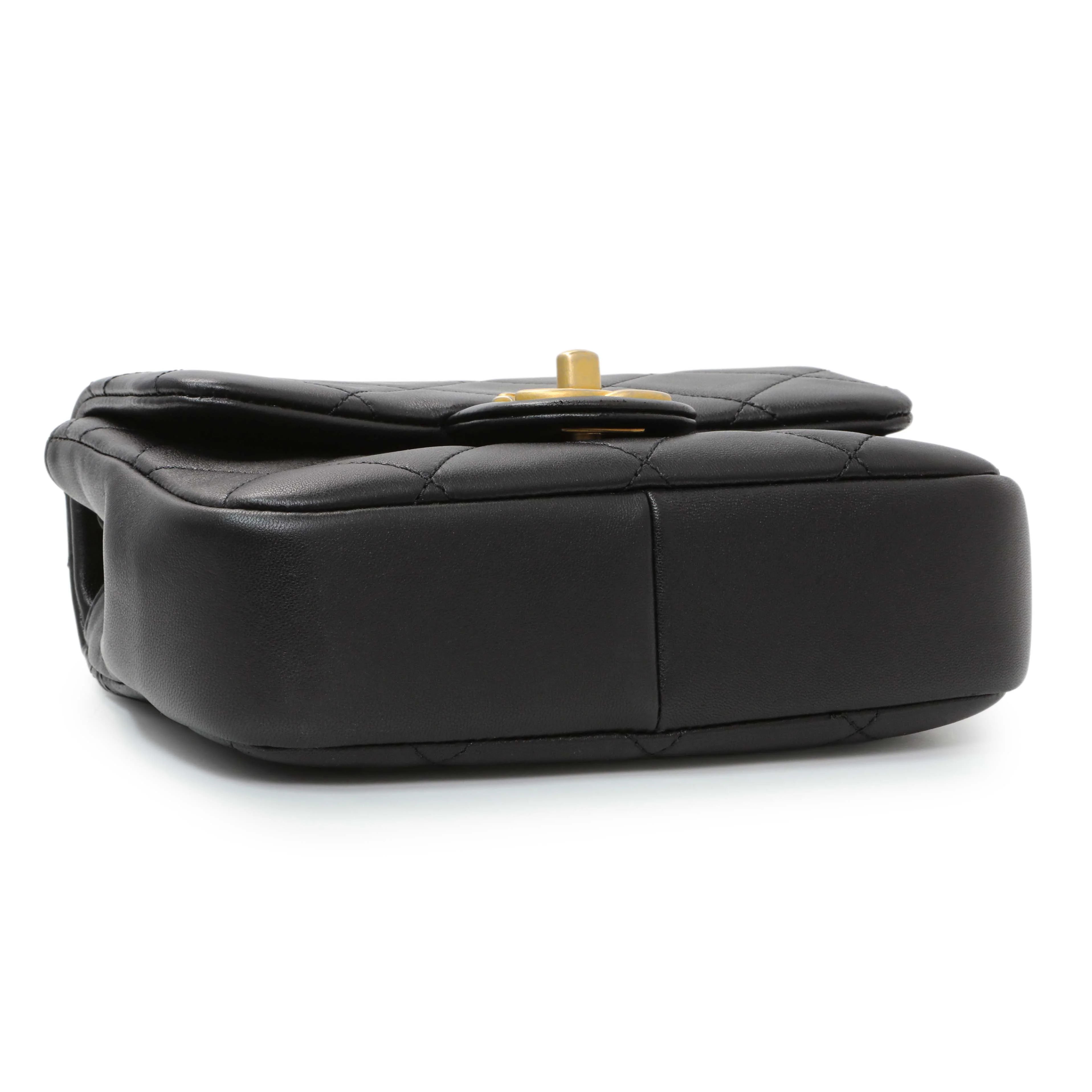 Chanel Black Quilted Lambskin In The Loop Flap - Image 3