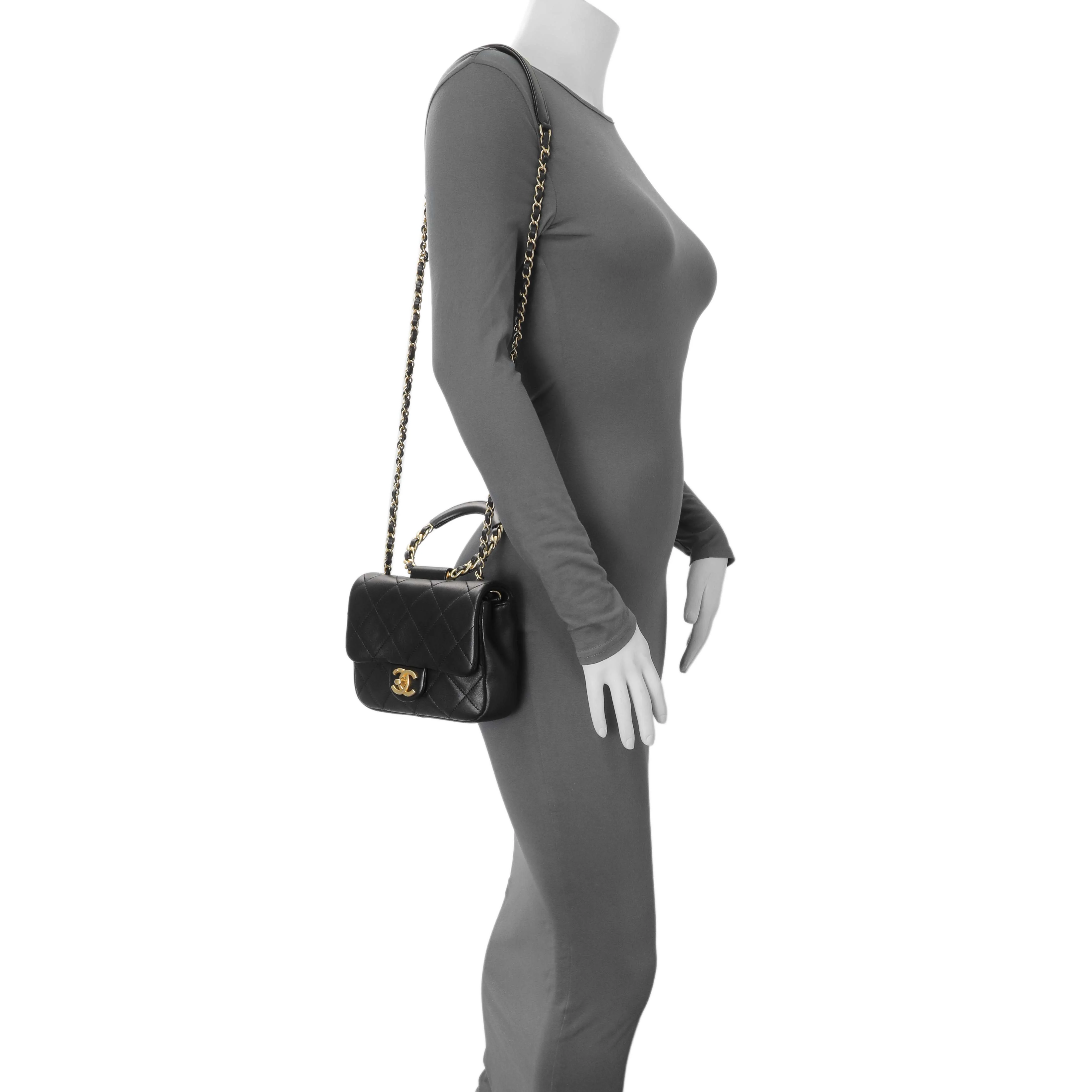 Chanel Black Quilted Lambskin In The Loop Flap - Image 7