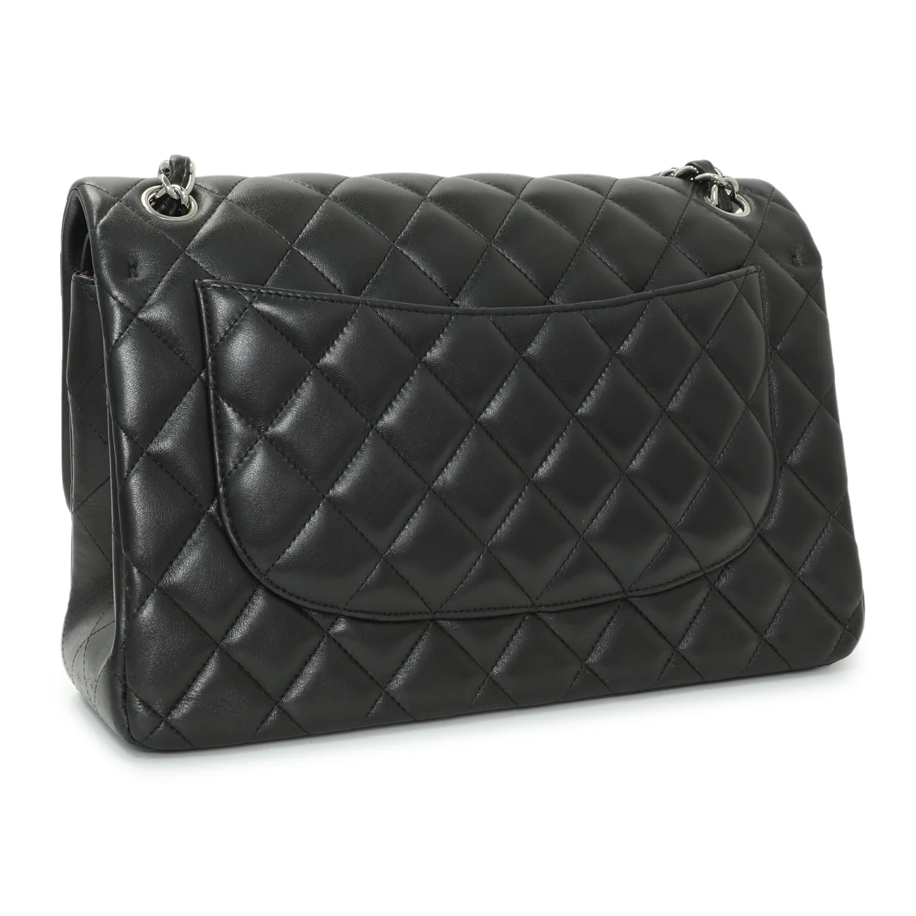 Chanel Black Quilted Lambskin Jumbo Double Flap - Image 2