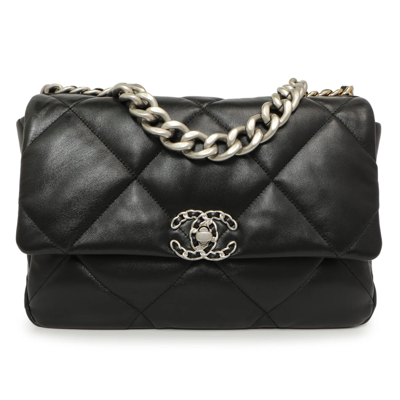 Chanel Black Quilted Lambskin Large 19 Flap - Image 2