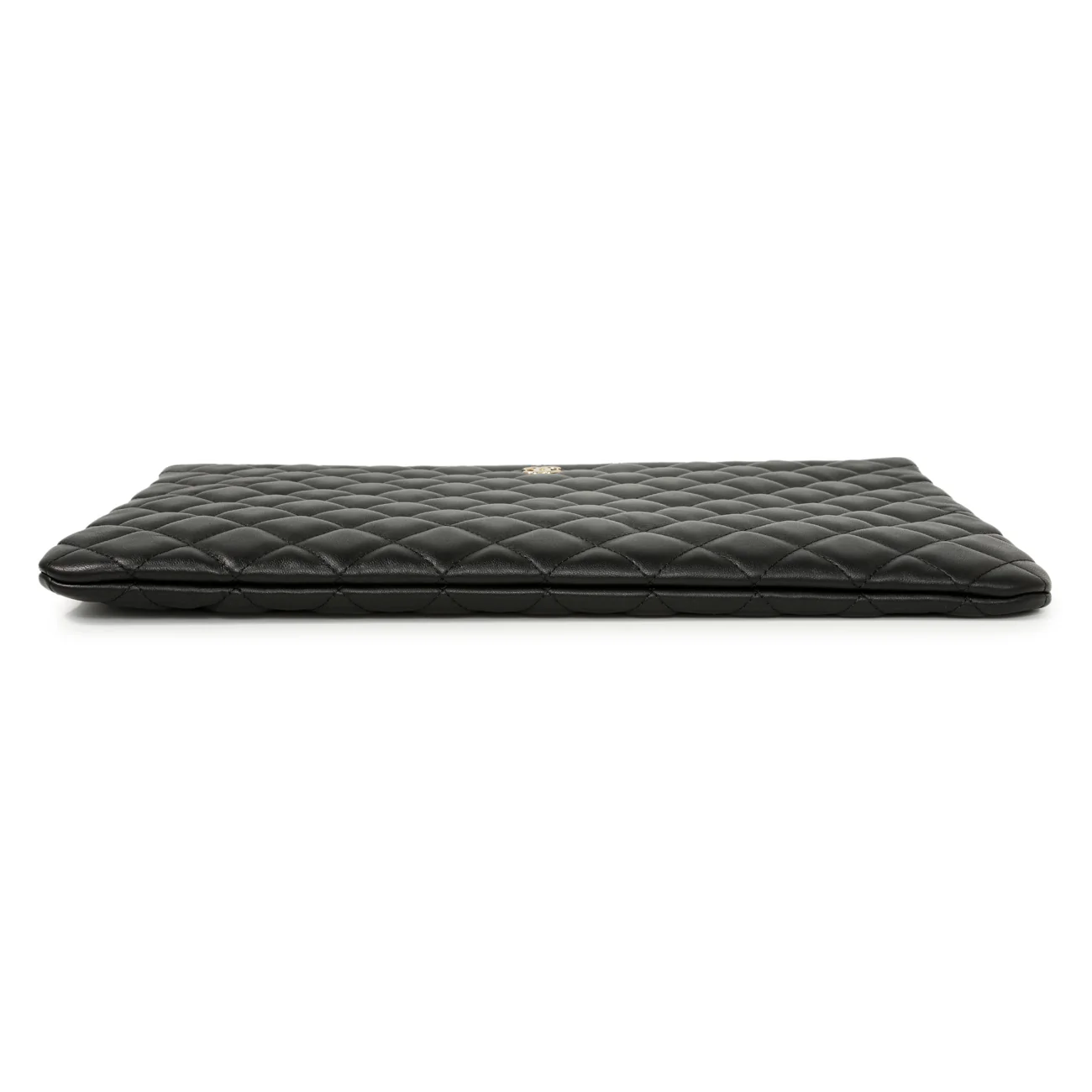 Chanel Black Quilted Lambskin Large Cosmetic Case - Image 3
