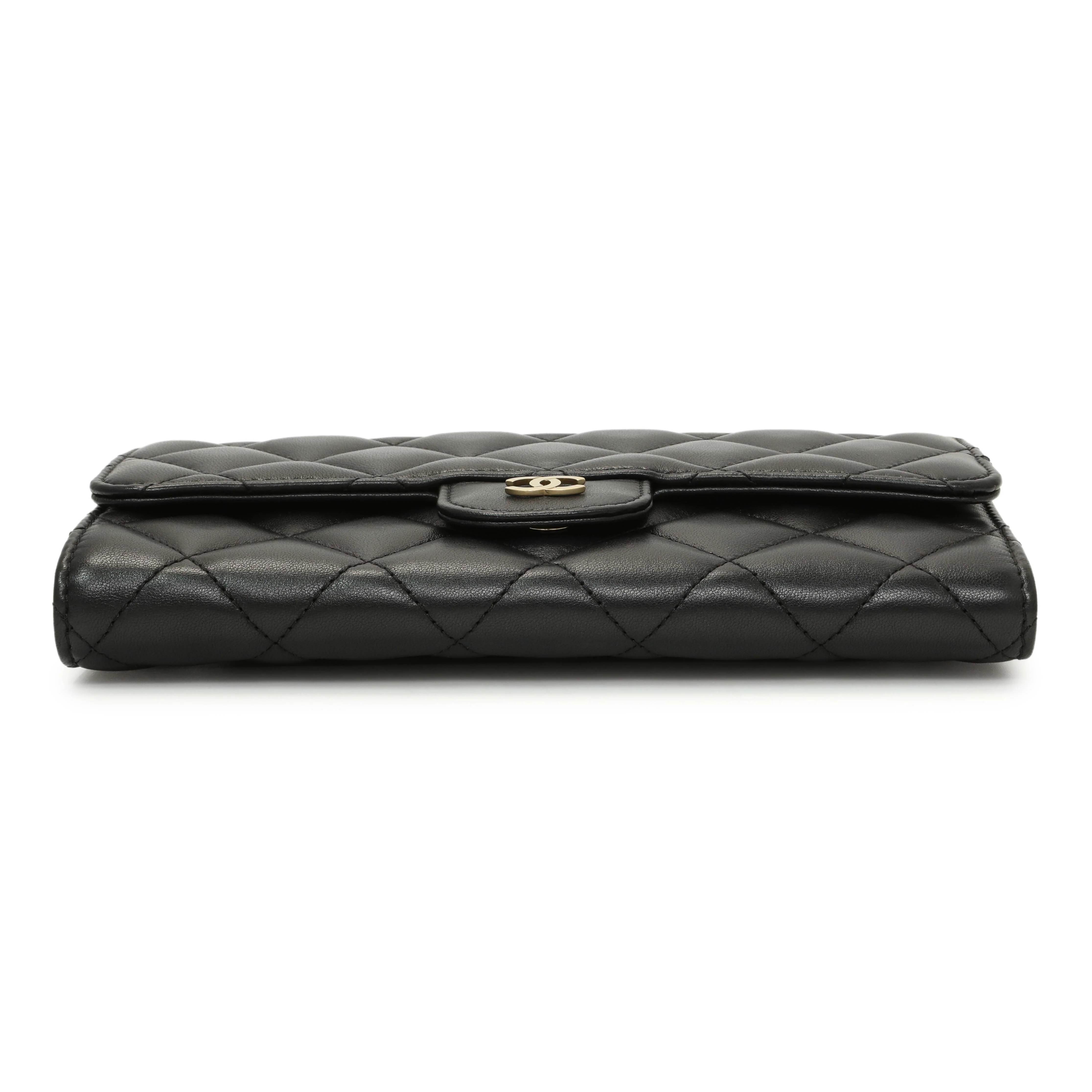 Chanel Black Quilted Lambskin Large Flap Wallet - Image 3