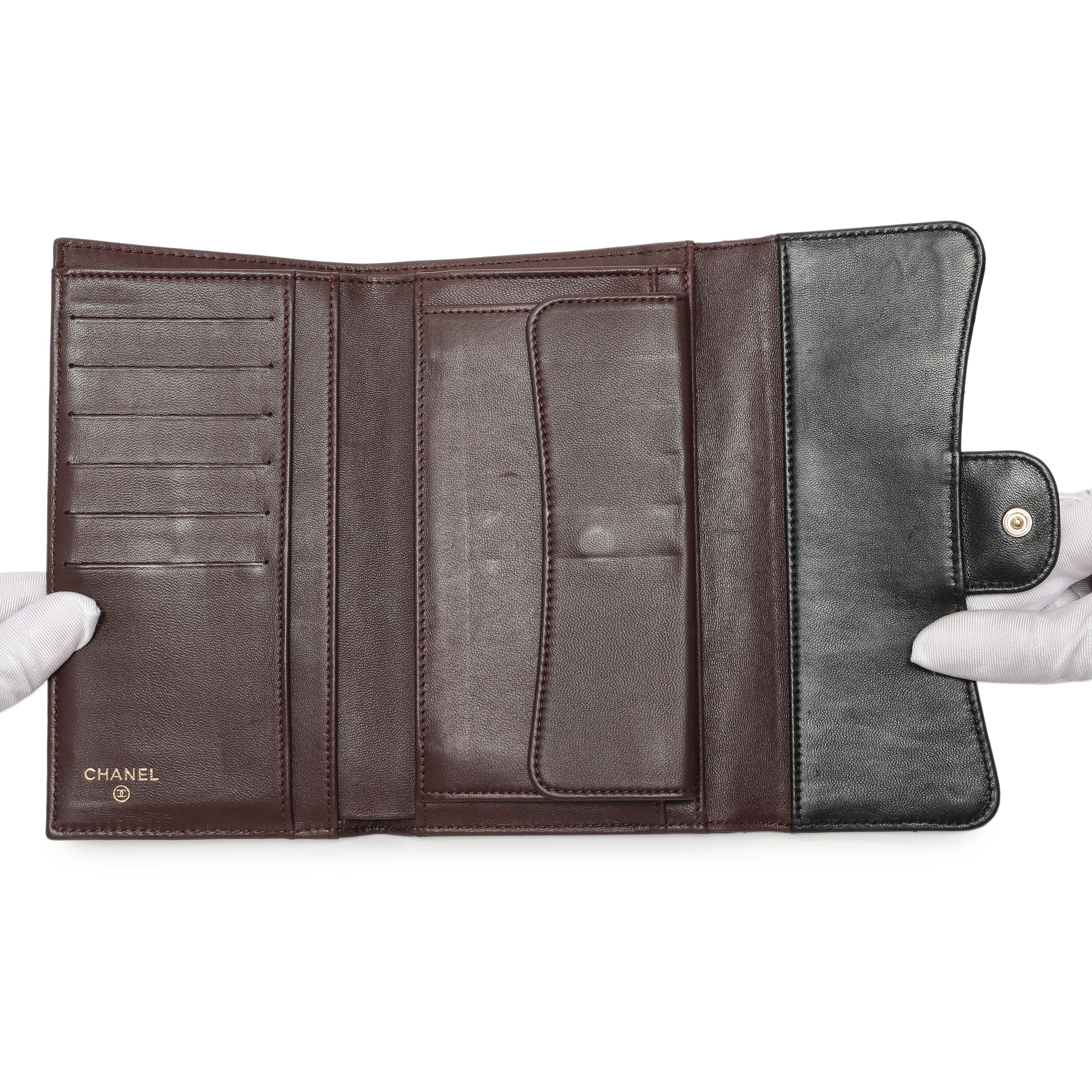 Chanel Black Quilted Lambskin Large Flap Wallet - Image 4